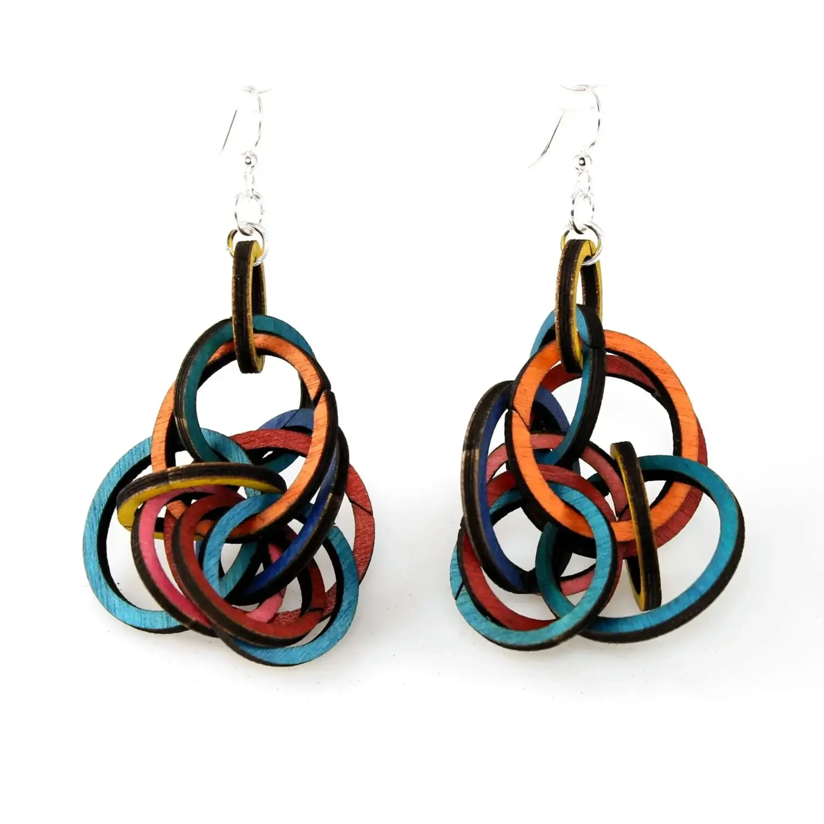 Interlocking Ring - Wooden Earrings