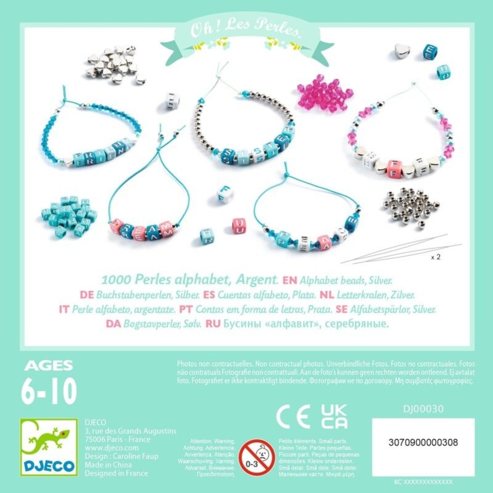 LGA Alphabet Beads - Silver