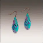 Cotton Candy Foliage Dew Drop Earrings
