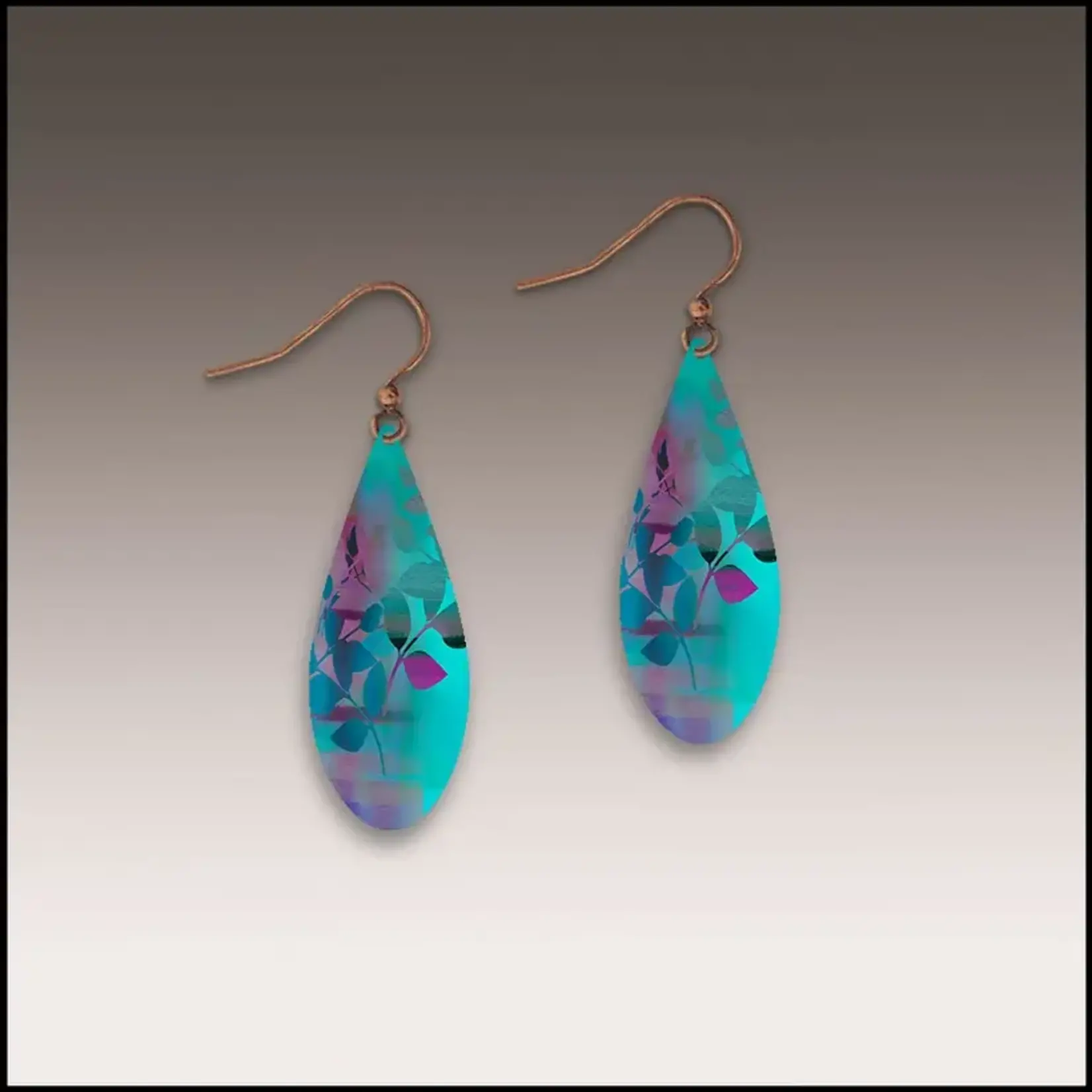 Cotton Candy Foliage Dew Drop Handmade Earrings