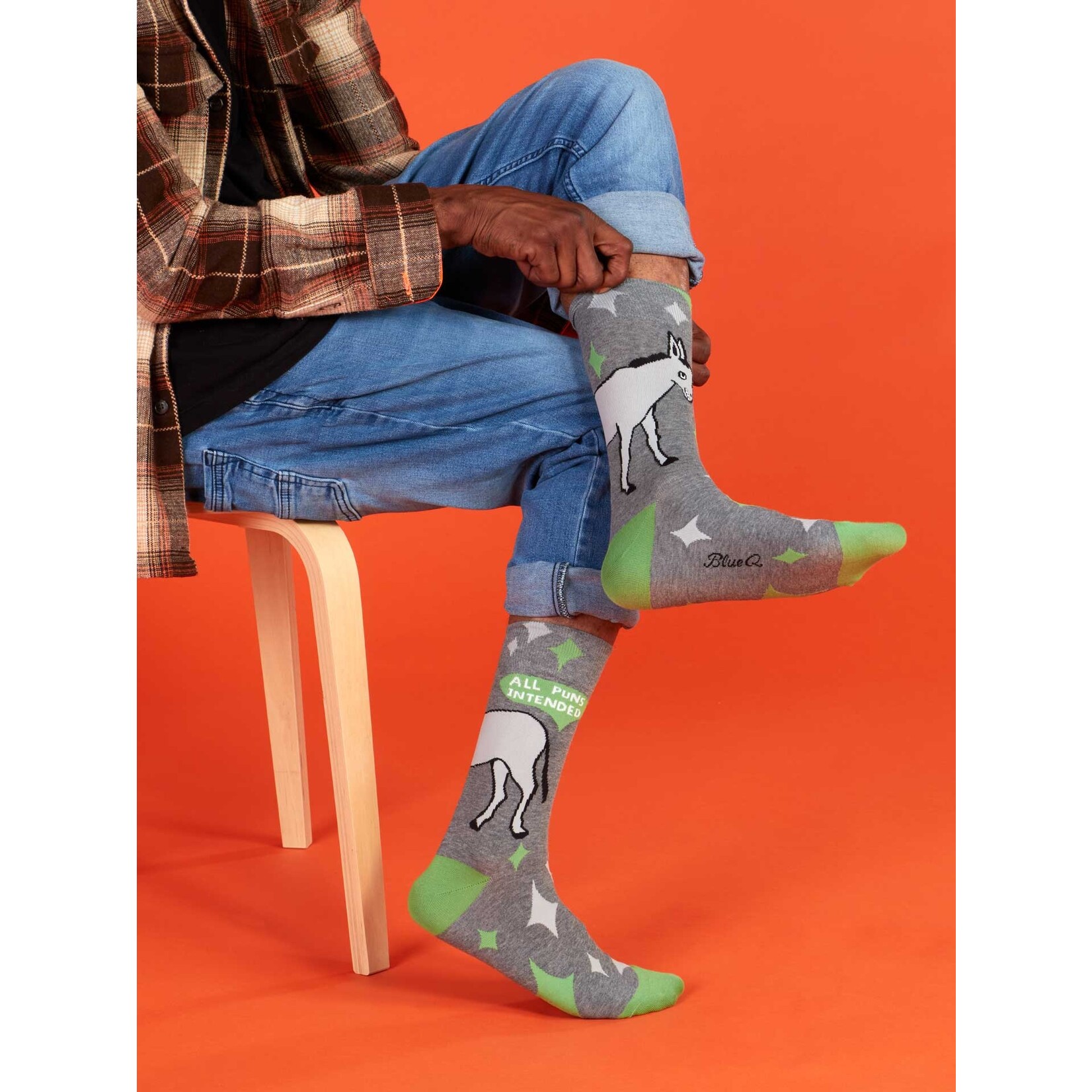 Blue Q All Puns Intended - Men's Crew Socks