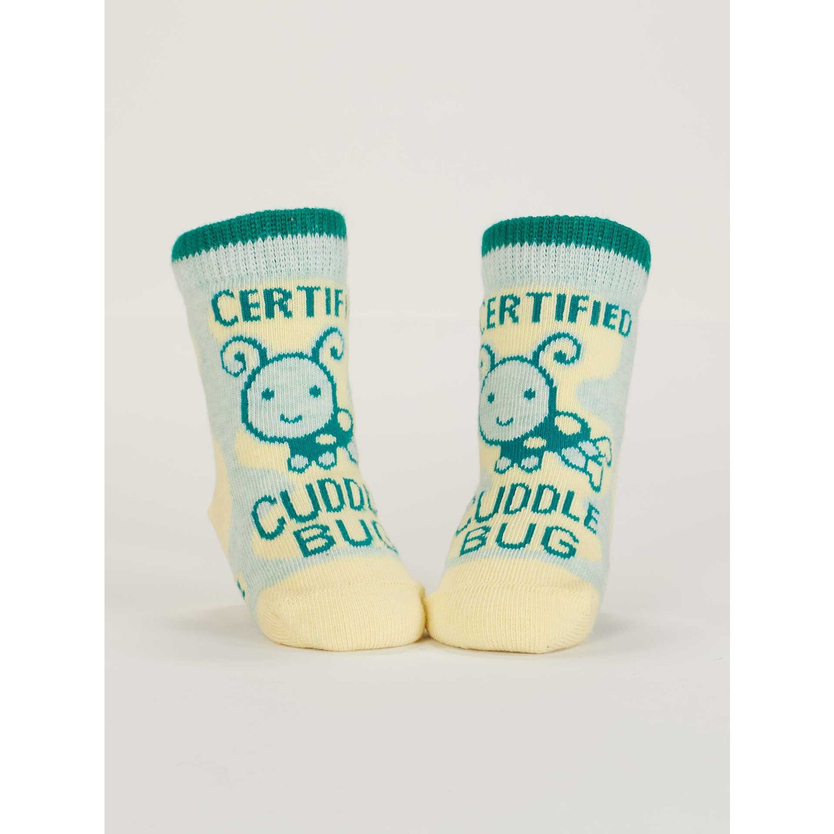Blue Q Certified Cuddle Bug/I Bet I Can Make Us Both Cry Baby Socks