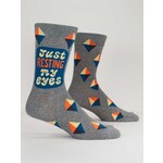 Blue Q Just Resting My Eyes - Men's Crew Socks