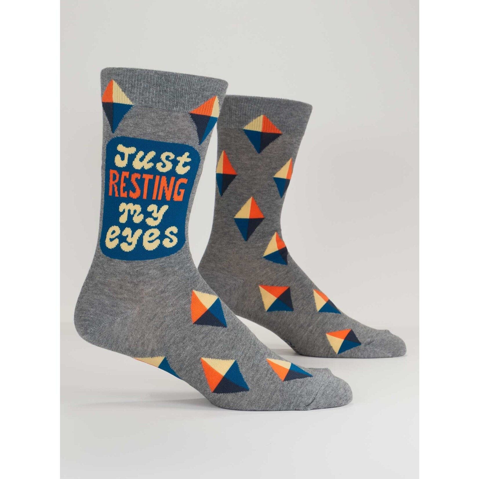 Blue Q Just Resting My Eyes - Men's Crew Socks