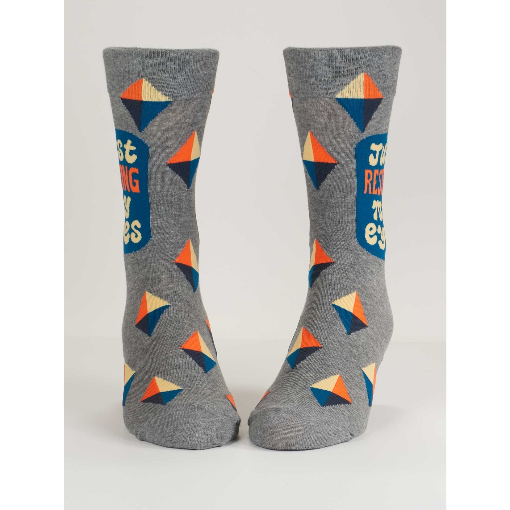 Blue Q Just Resting My Eyes - Men's Crew Socks