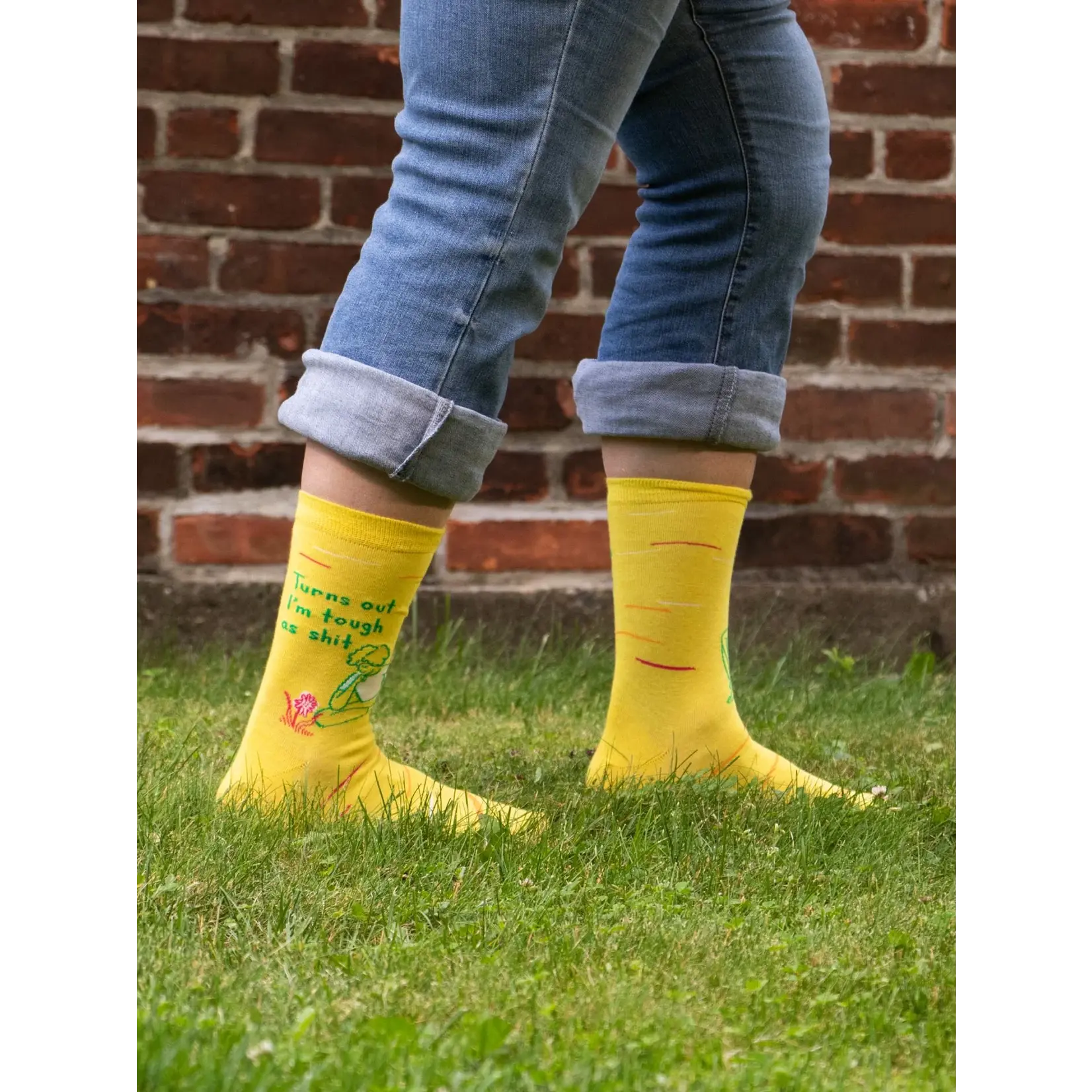 Blue Q Turns Out I'm Tough As Shit - Women's Crew Socks