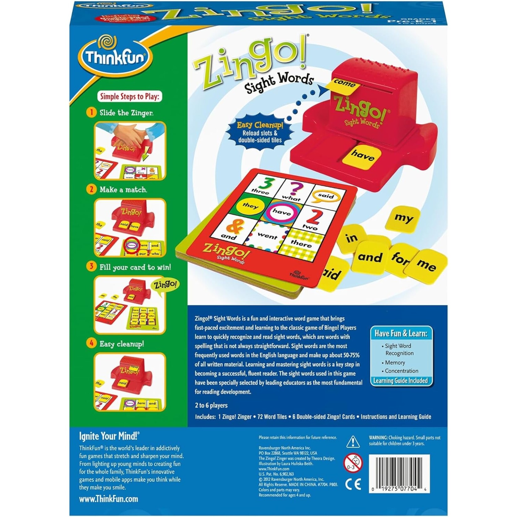 Zingo! Sight Words 4+