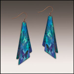 Blue Butterfly Pattern Wing Multilayer Earrings