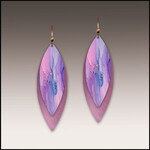 Purple Shimmer Multilayer Point Earrings