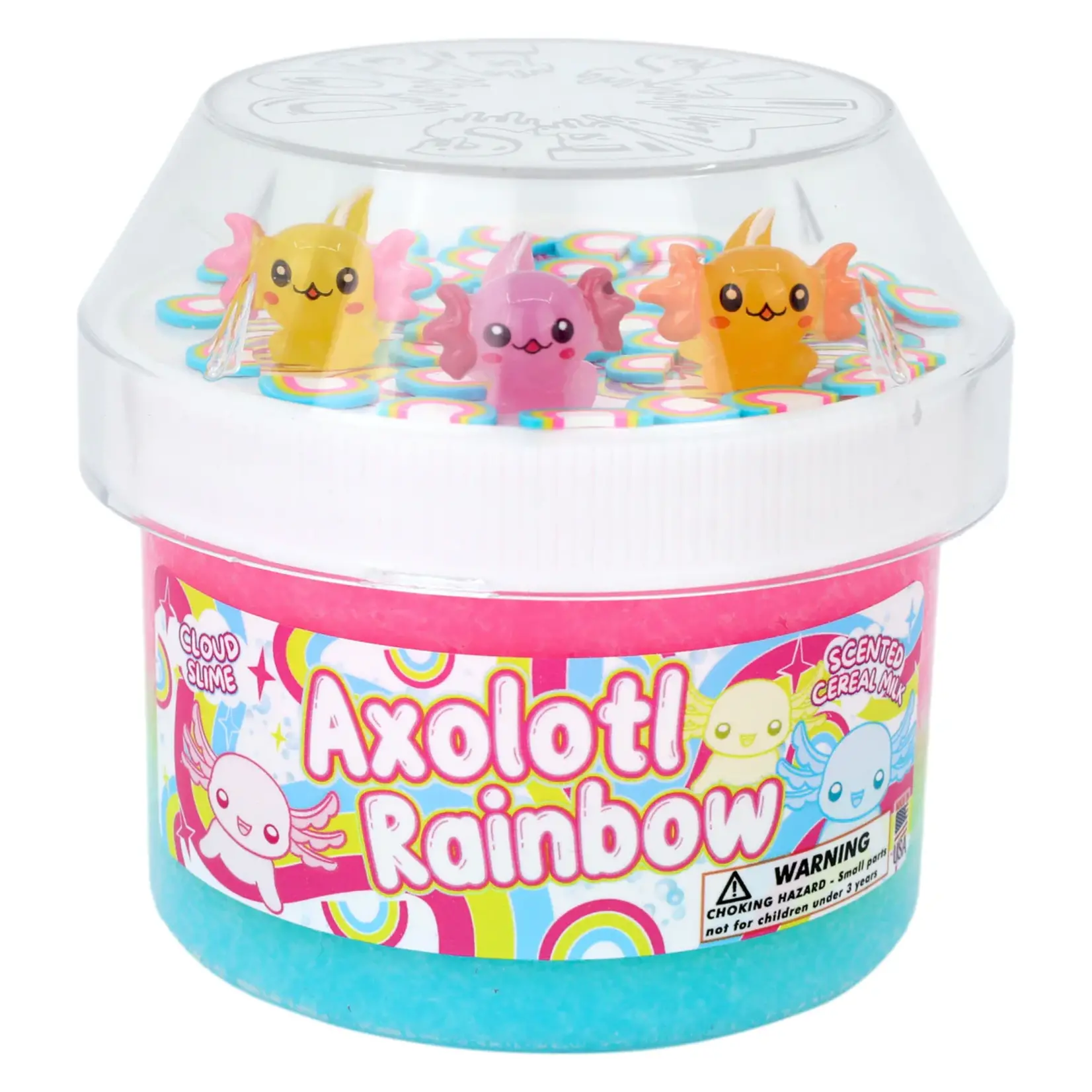Dope Slimes Axolotl Rainbow - 8oz Cloud Slime