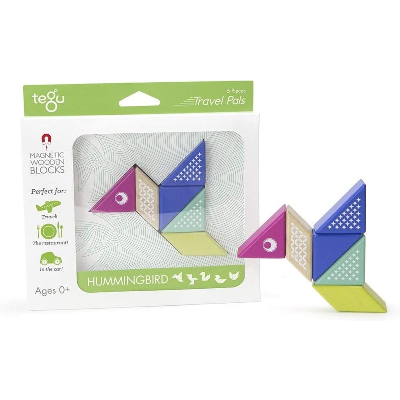 Travel Pals - Hummingbird Magnetic Wooden Blocks 0+