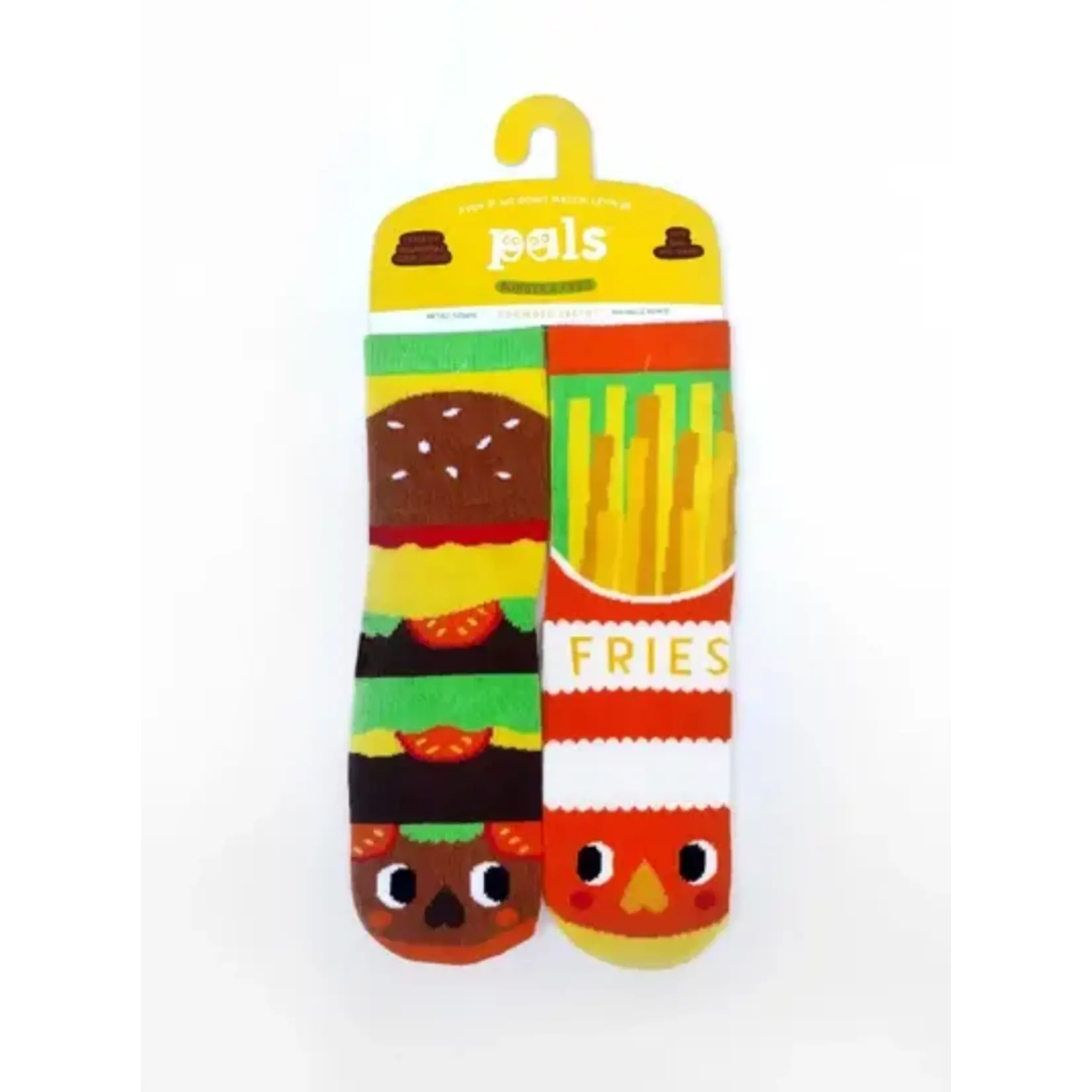 Pals Socks - Burger & Fries, Ages 4-8