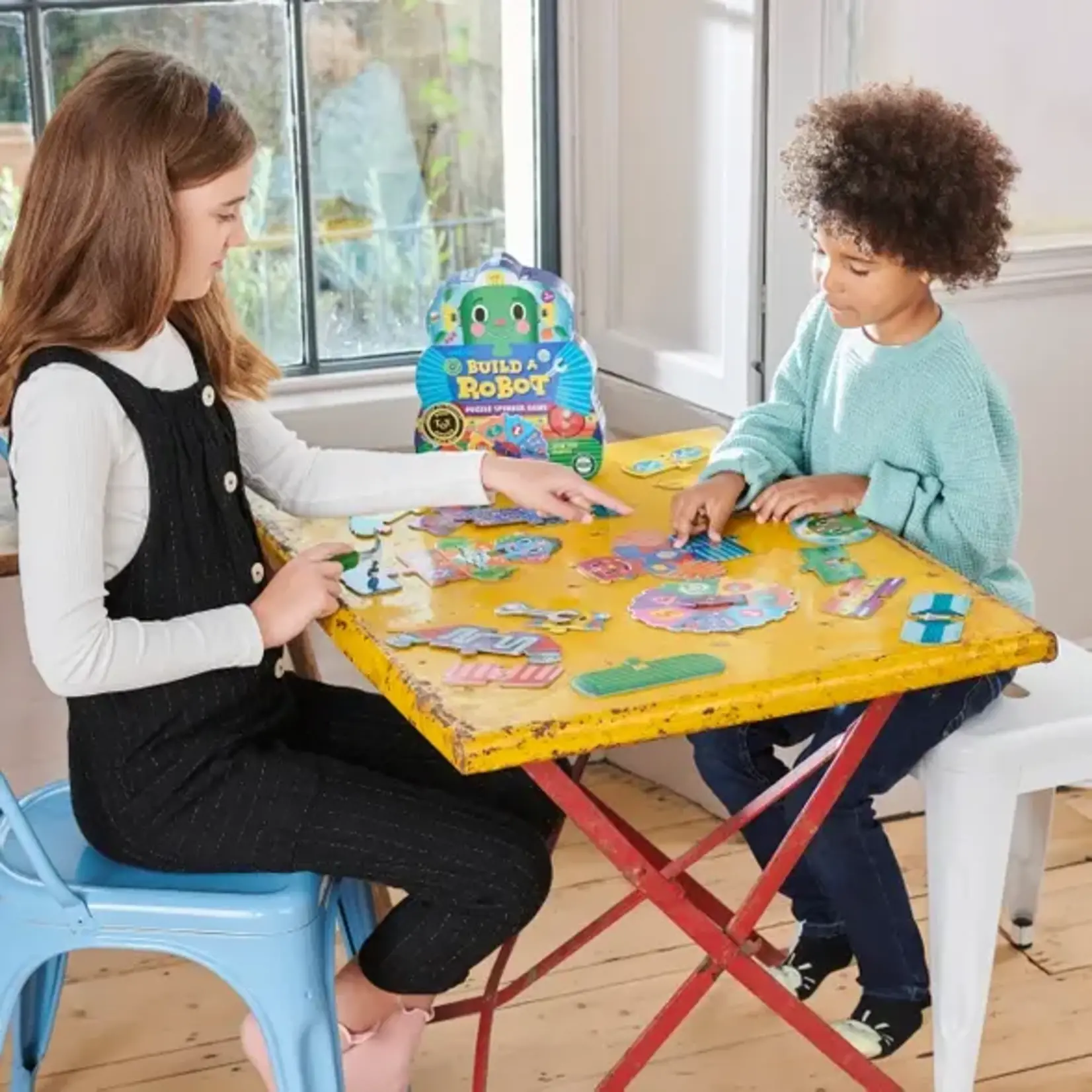 eeboo Build a Robot Shaped Spinner Game