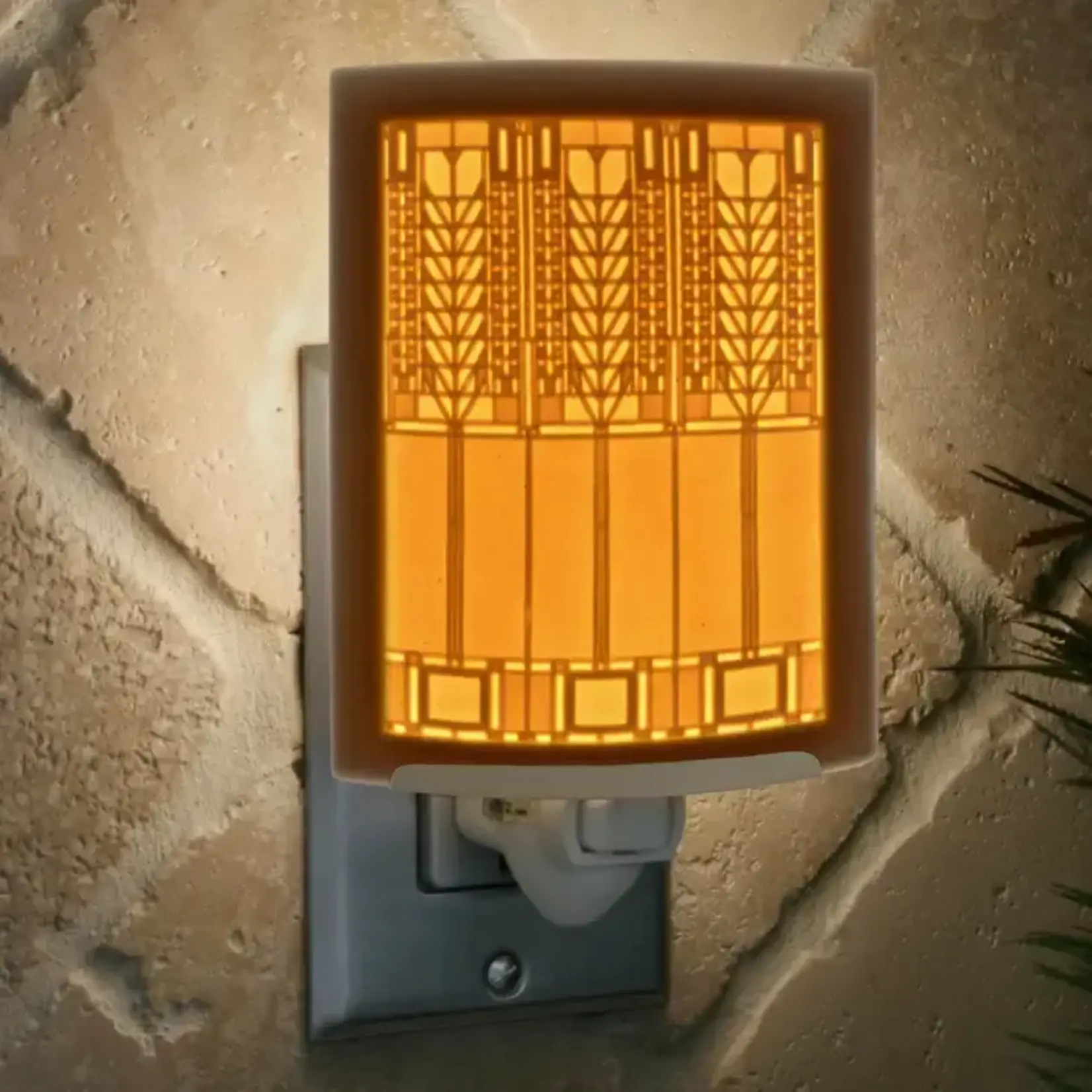 Art Deco-Prairie Style Curved Night Light