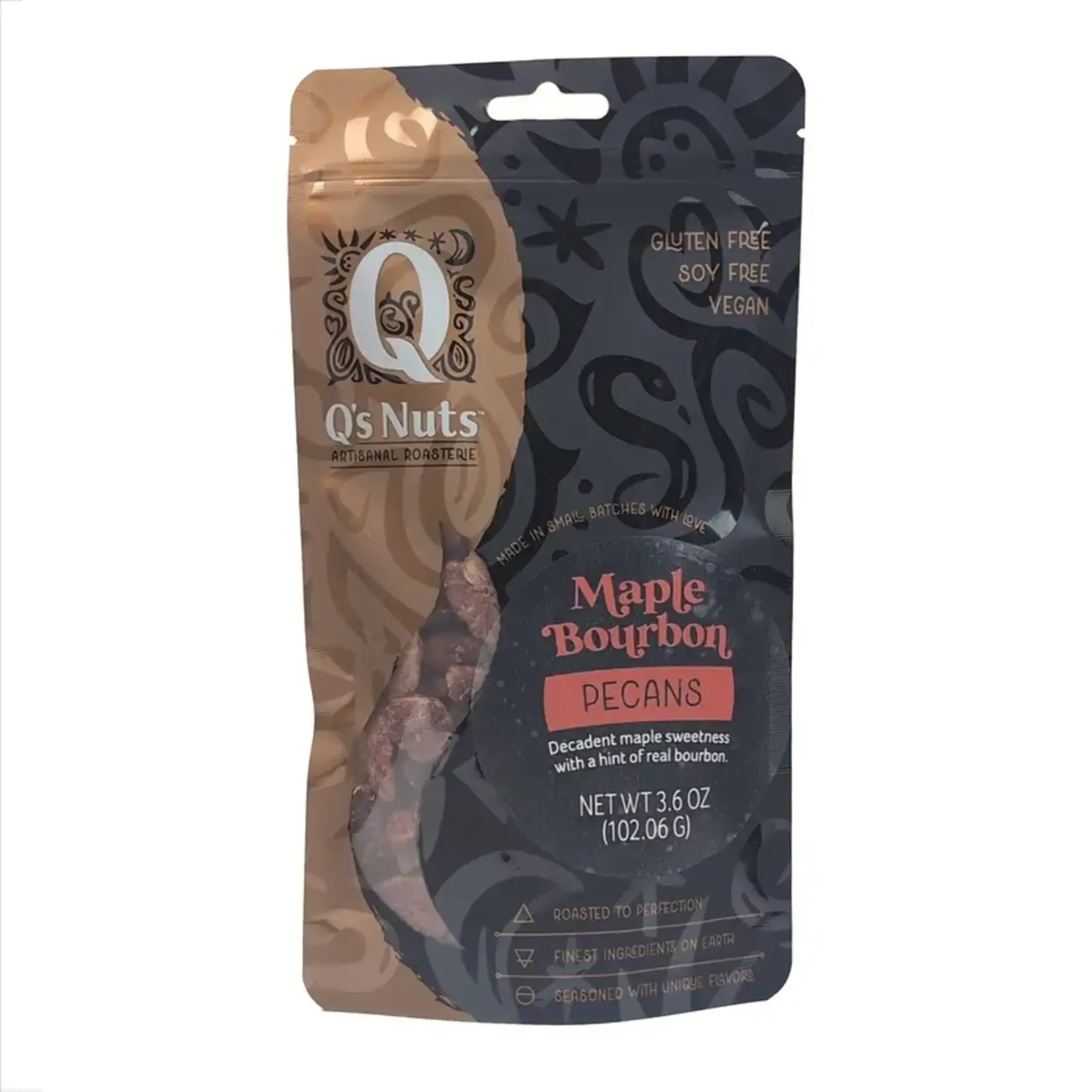 Q's Nuts 3.6oz Maple Bourbon Pecan