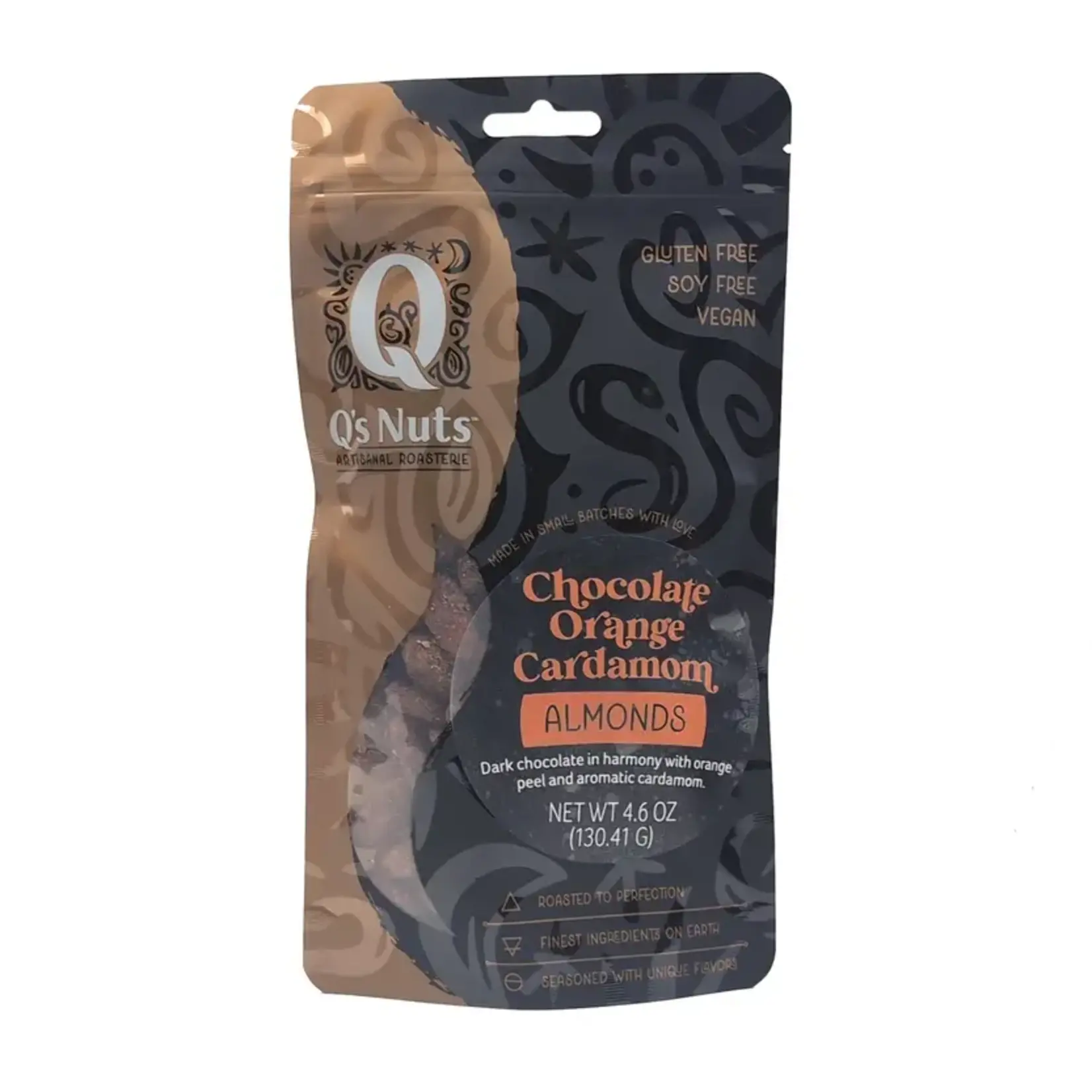 Q's Nuts 4.6 oz Chocolate Orange Cardamom Almond
