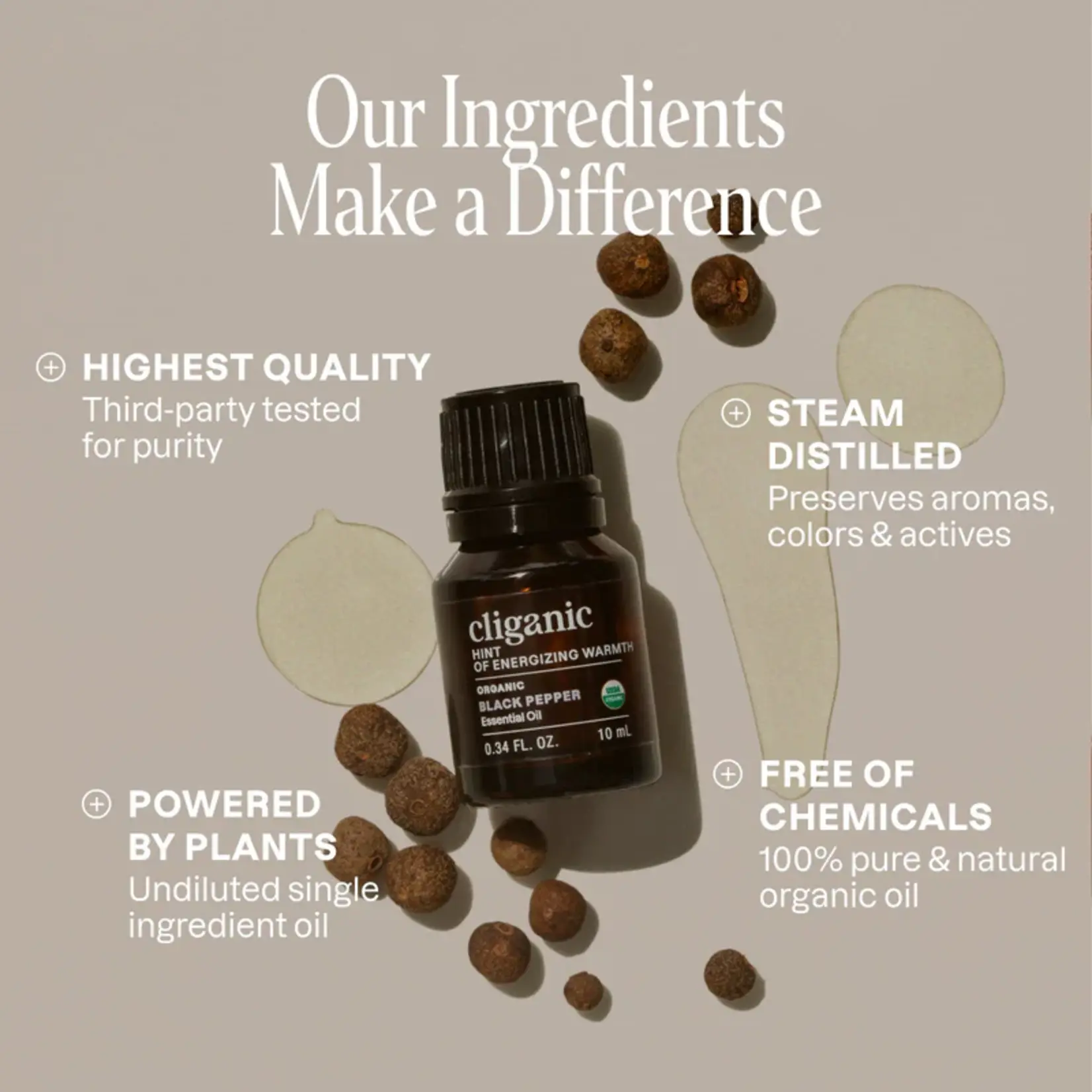 Essential Oils Singles - Organic Black Pepper Oil 10ml