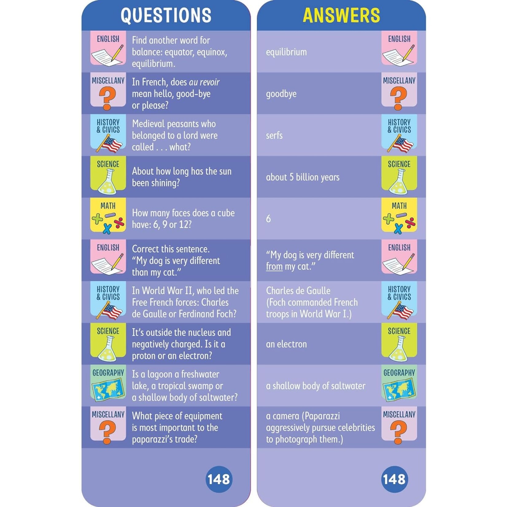 Brain Quest 7th Grade Smart Cards Revised 4th Edition