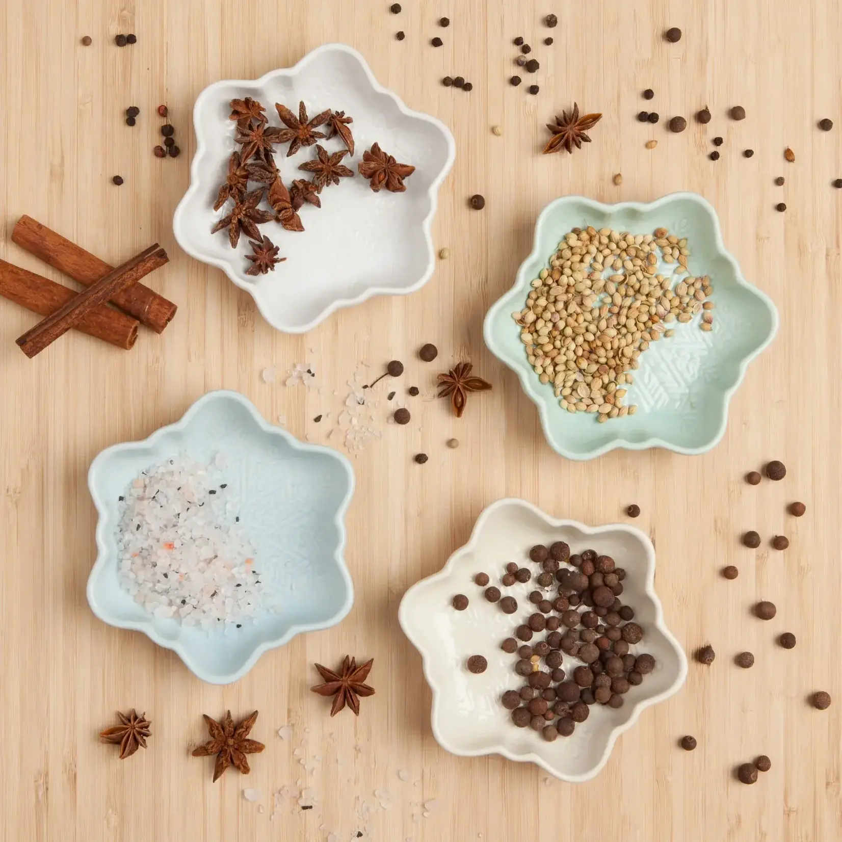 Snowflakes Dipping Dishes - Set of 4
