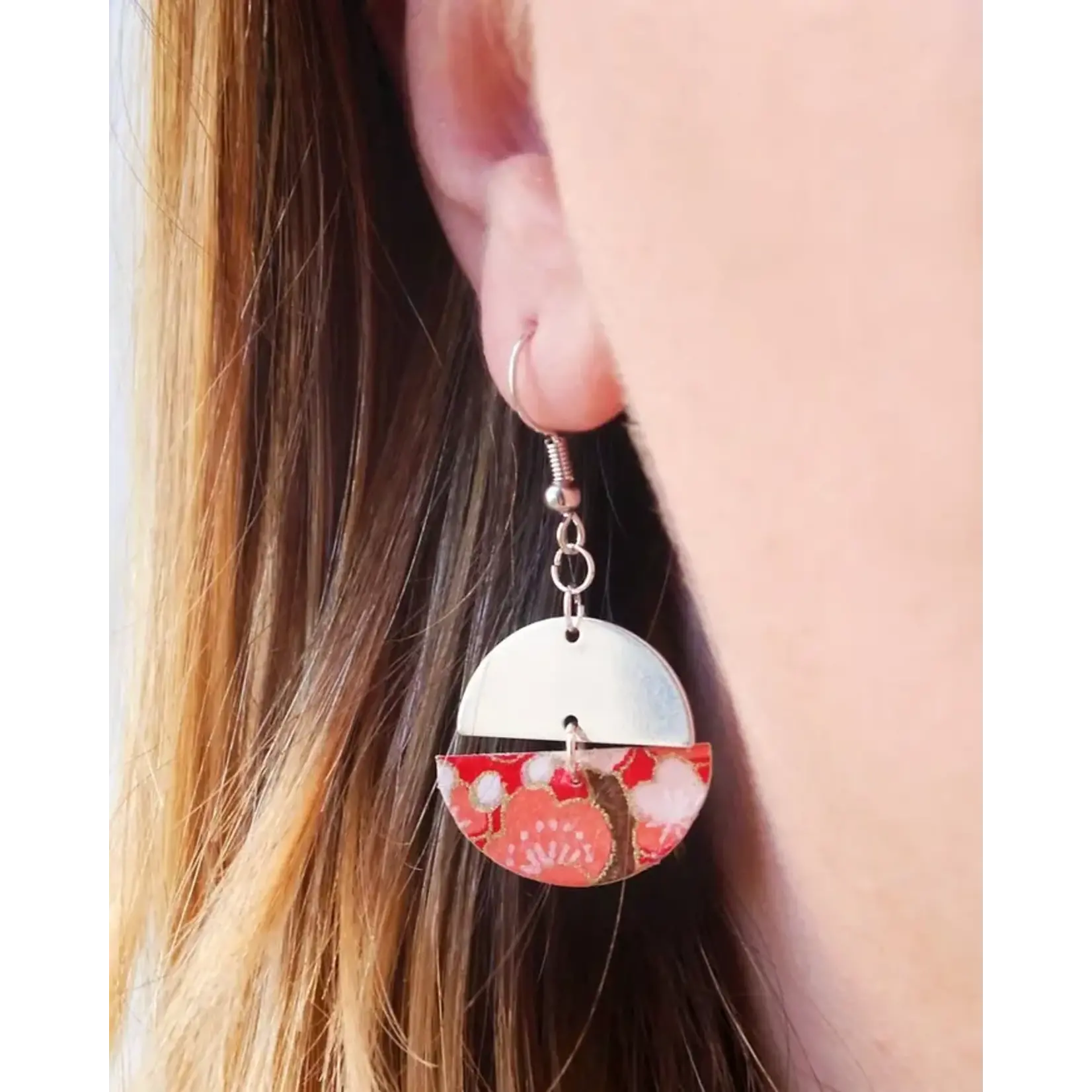 Japanese Paper Earrings - Tsuki
