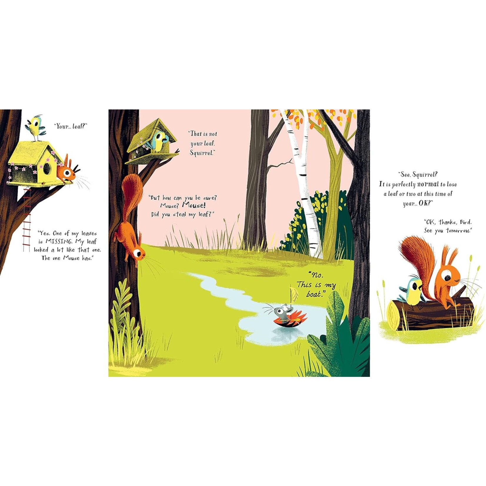 The Leaf Thief (Squirrel and Bird)