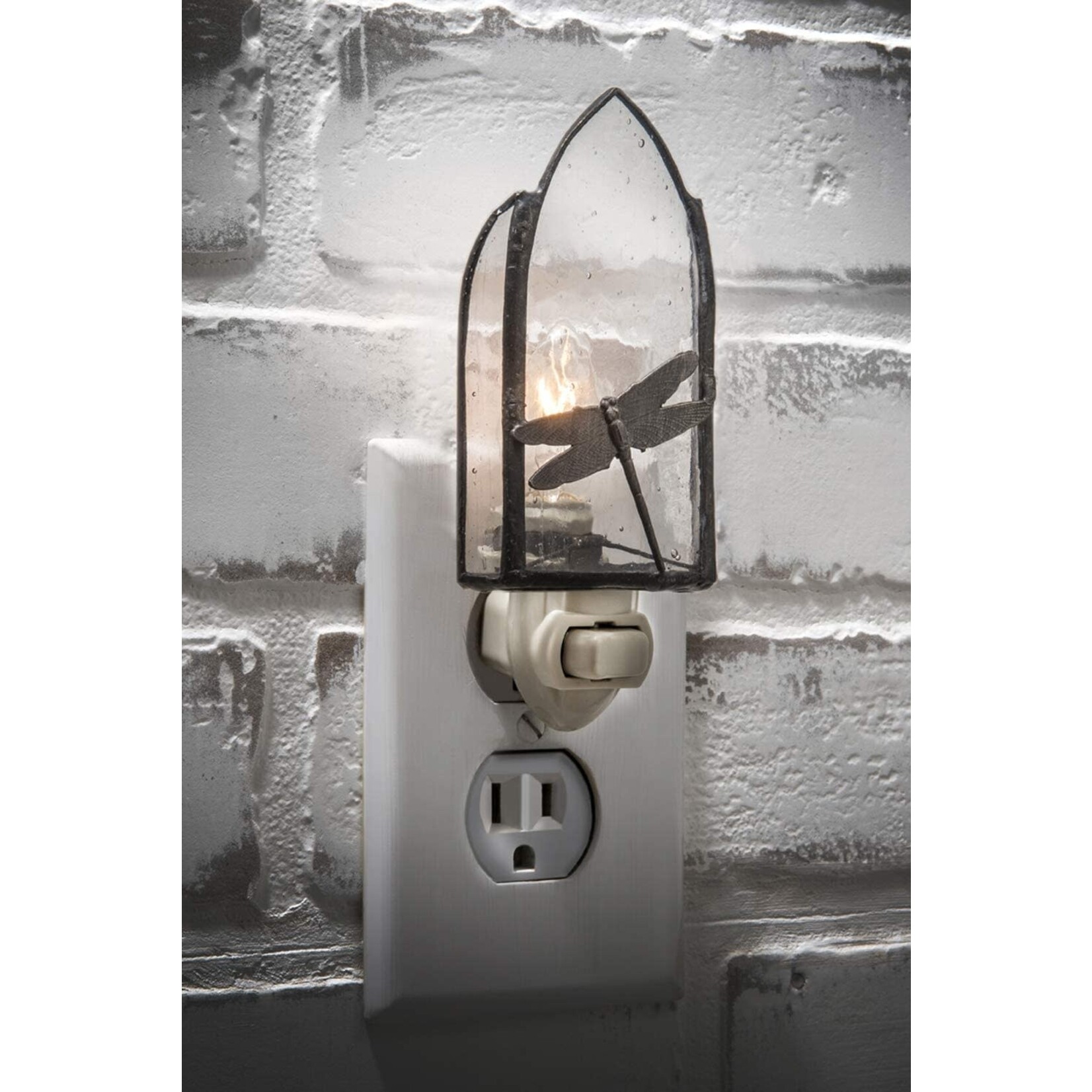 Clear Glass Dragonfly Night Light