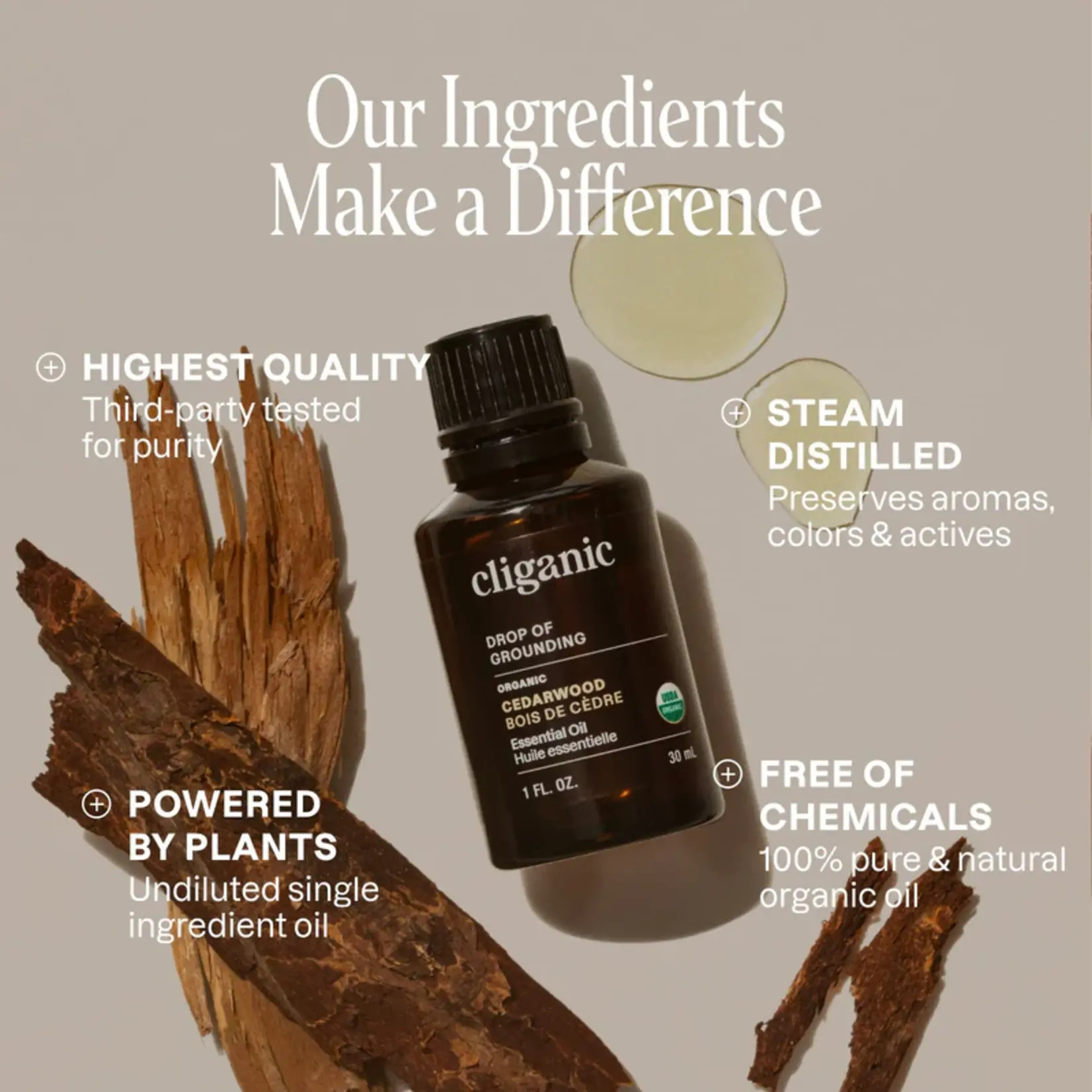 Essential Oils Singles - Organic Cedarwood (Atlas) Oil 10ml