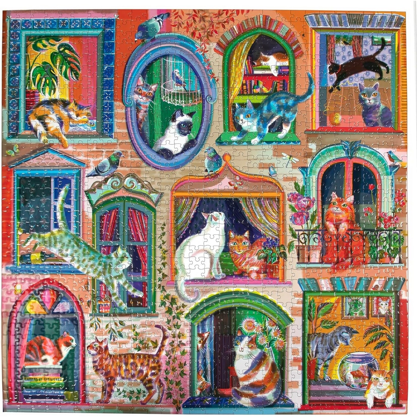 eeboo Cats in Windows 1000 Piece Puzzle