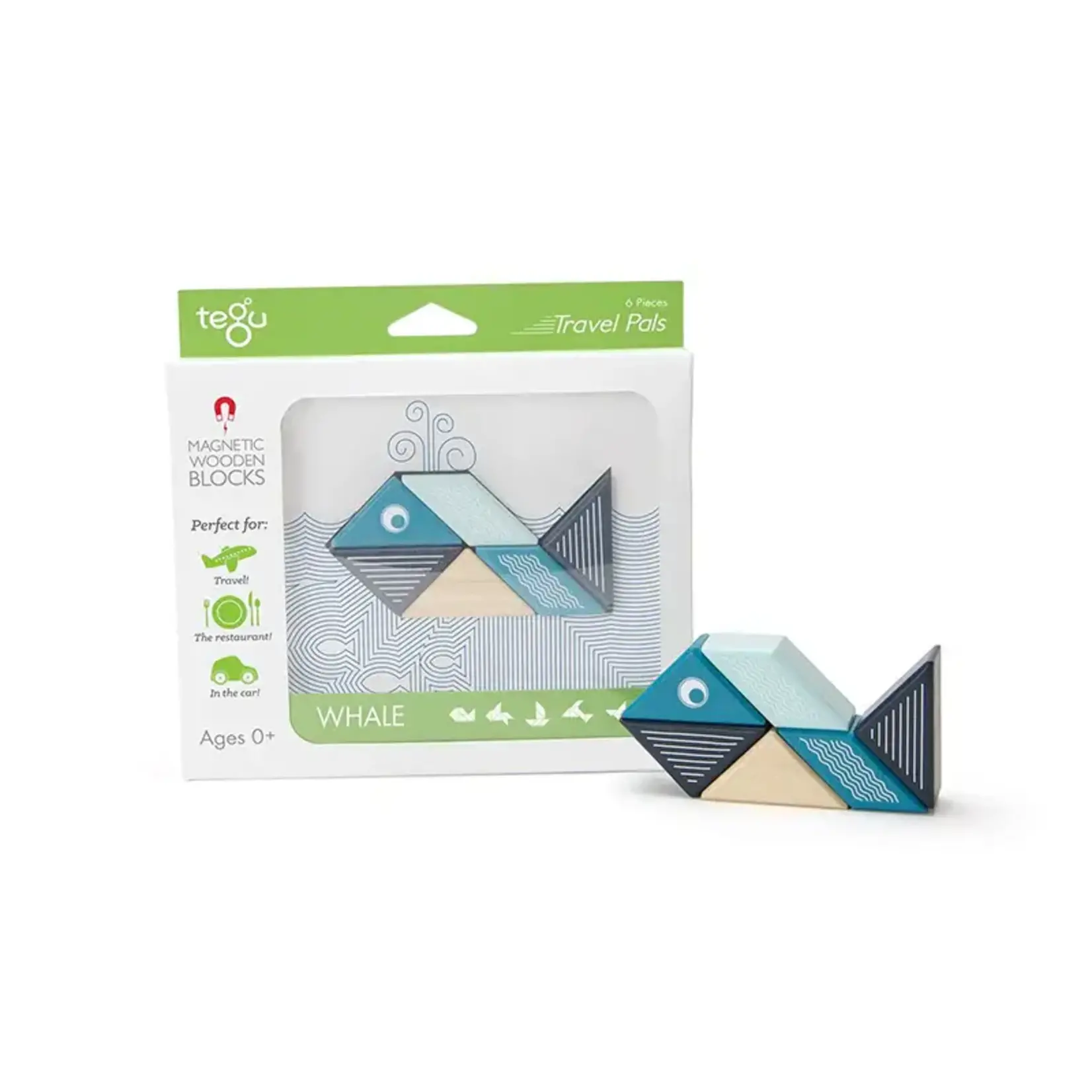 Travel Pals - Whale Magnetic Wooden Blocks  0+