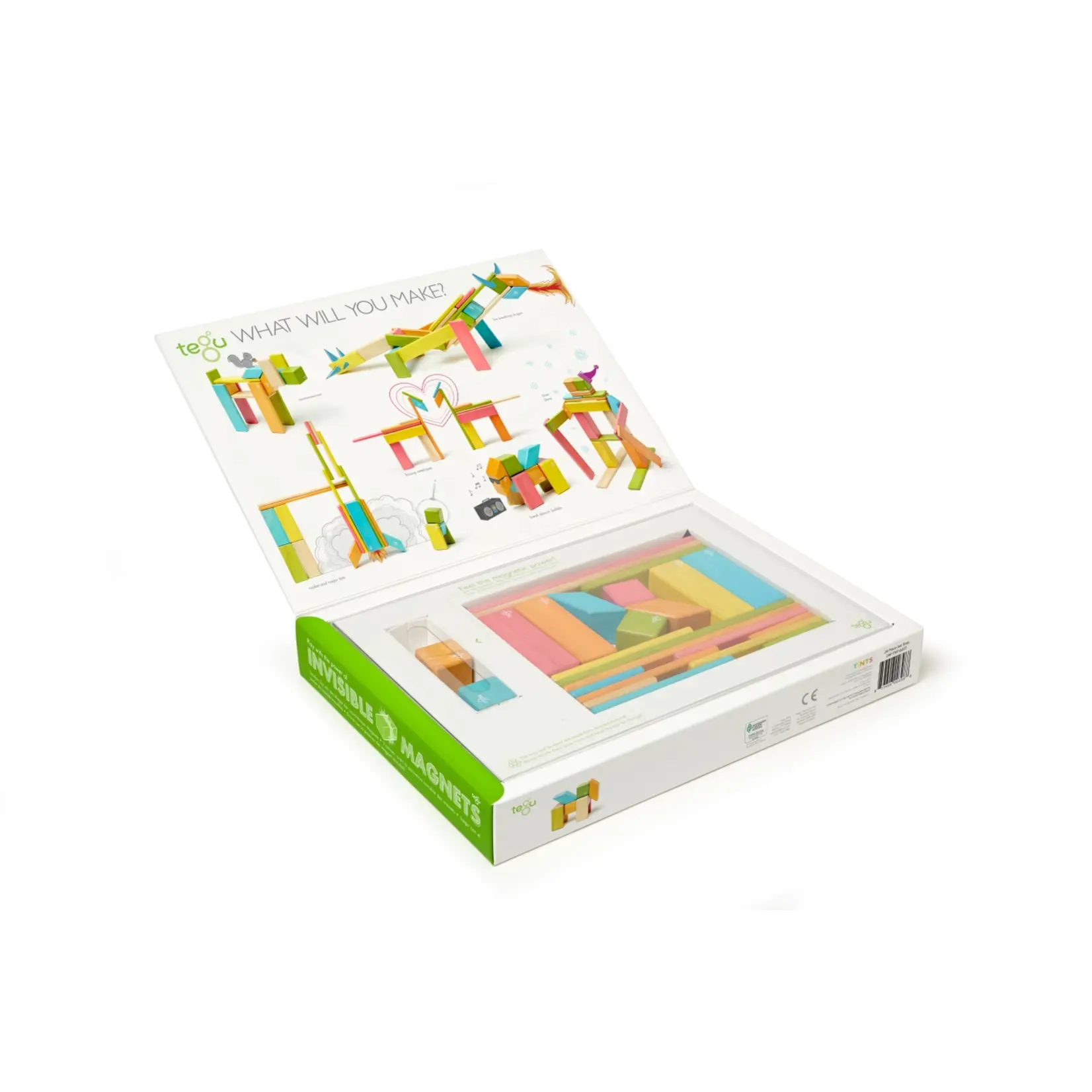 Tints - 24-Piece Set Magnetic Wooden Blocks 1+