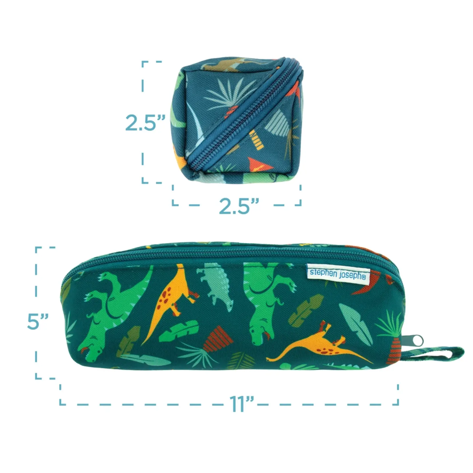 Stephen Joseph All Over Print Pencil Pouches  Rainbow