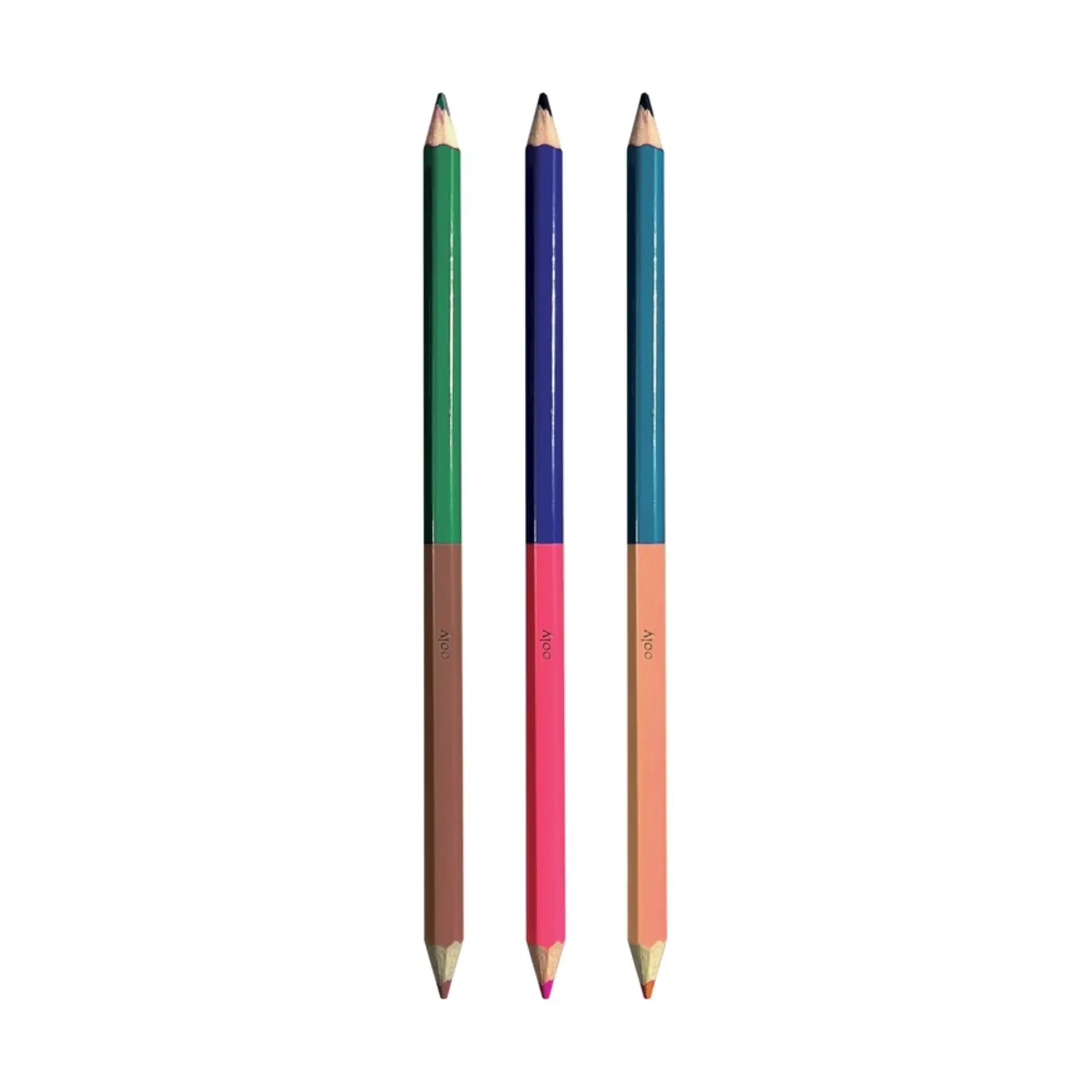 OOLY 2 of A Kind Double-Ended Colored Pencils