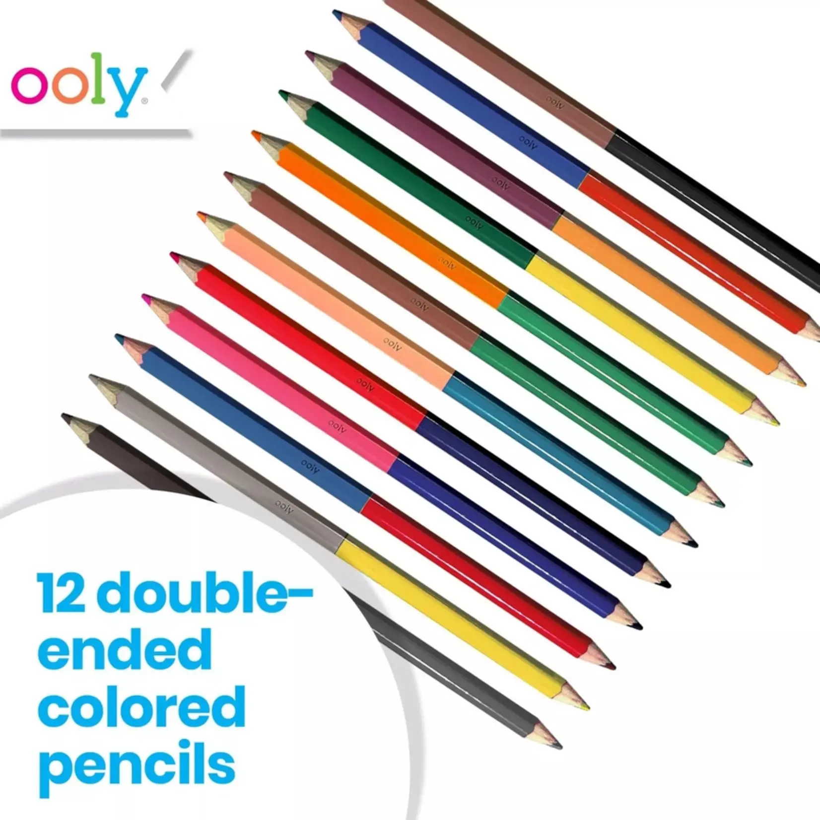 OOLY 2 of A Kind Double-Ended Colored Pencils