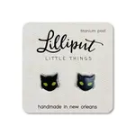 Spooky Black Cat Earrings