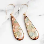 Natural Floral Teardrop Earrings