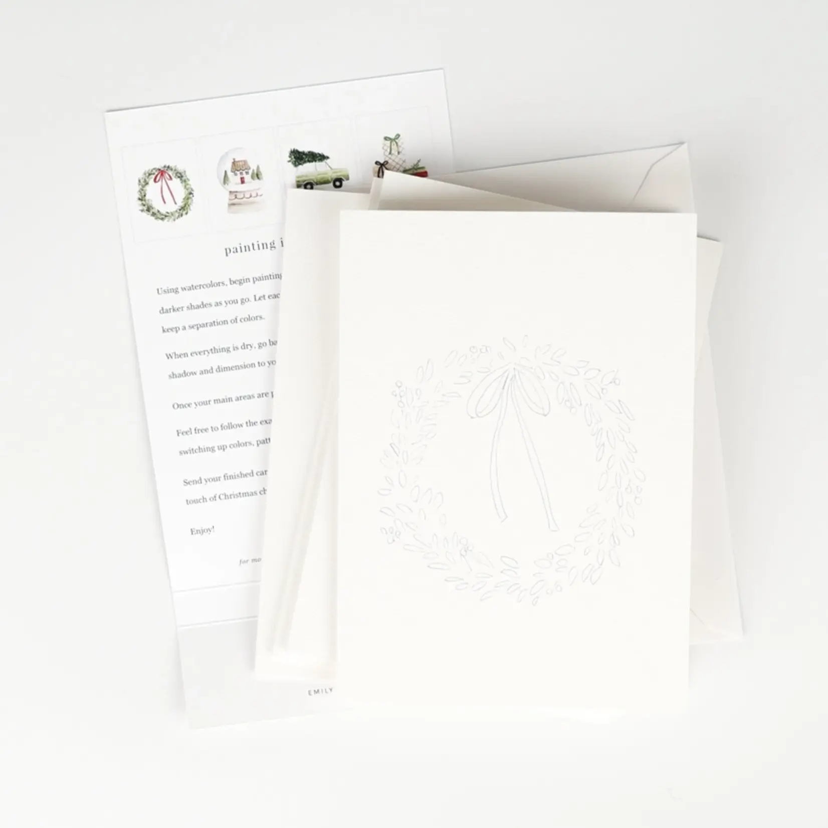 emily lex studio Christmas Cheer Paintable Notecard