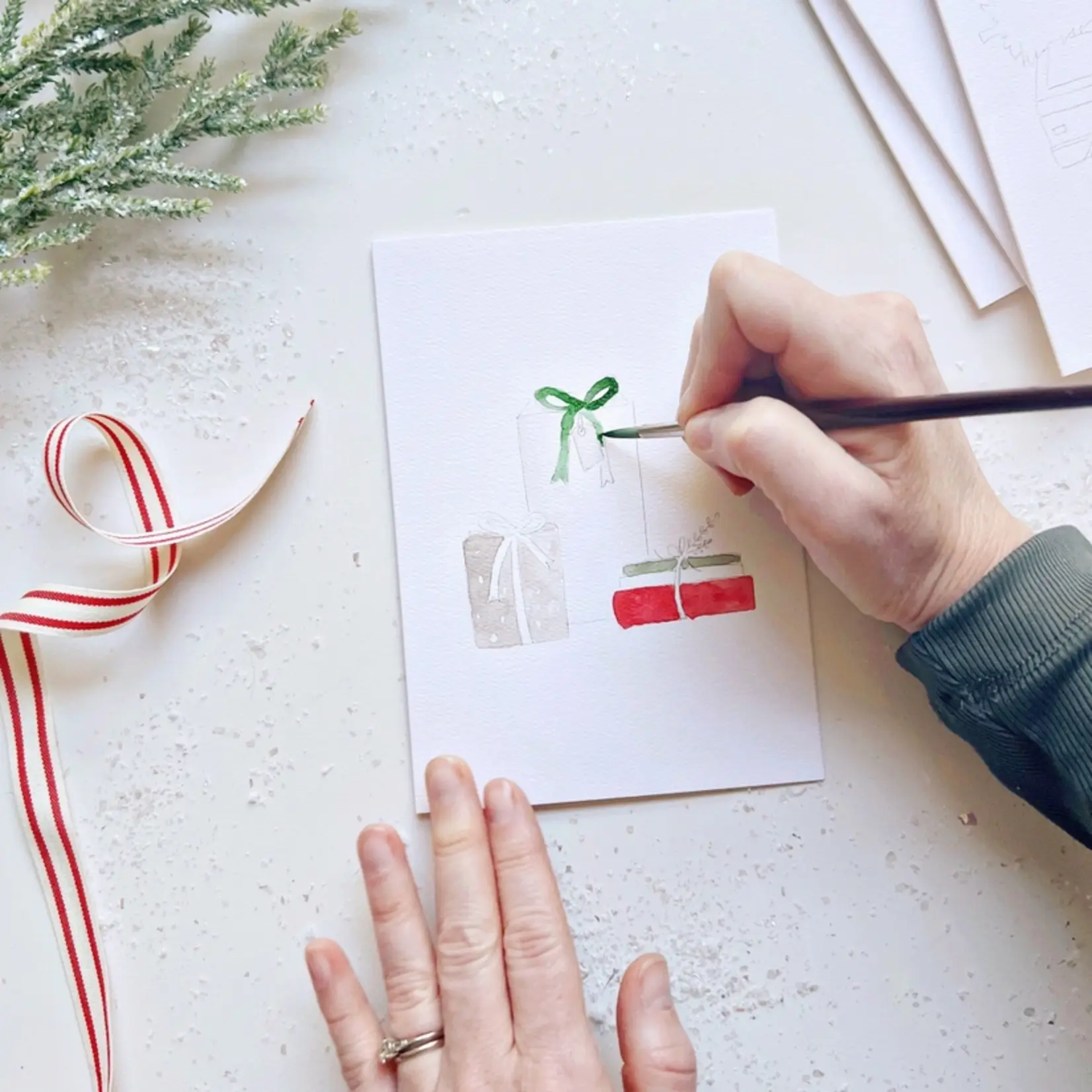 emily lex studio Christmas Cheer Paintable Notecard