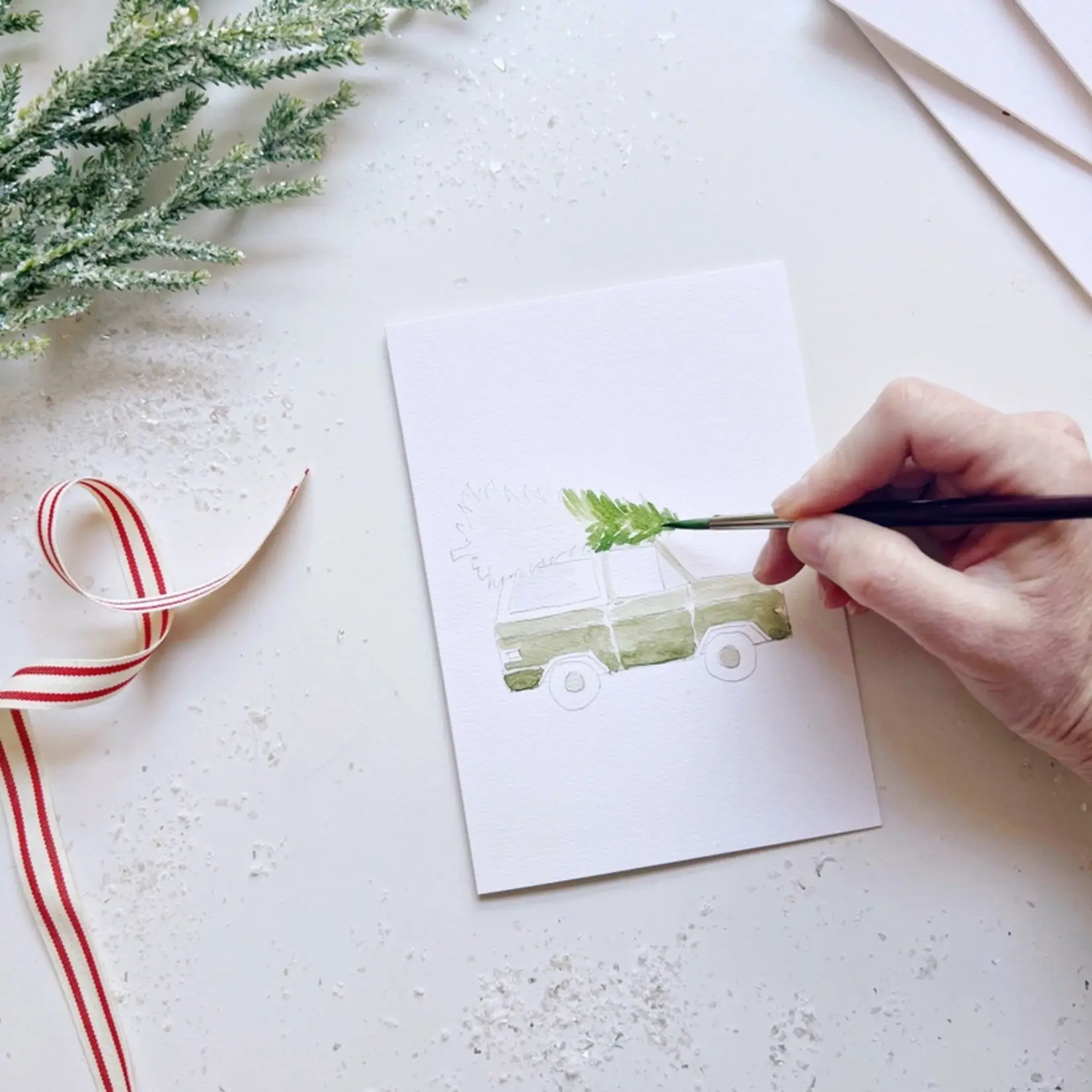 emily lex studio Christmas Cheer Paintable Notecard