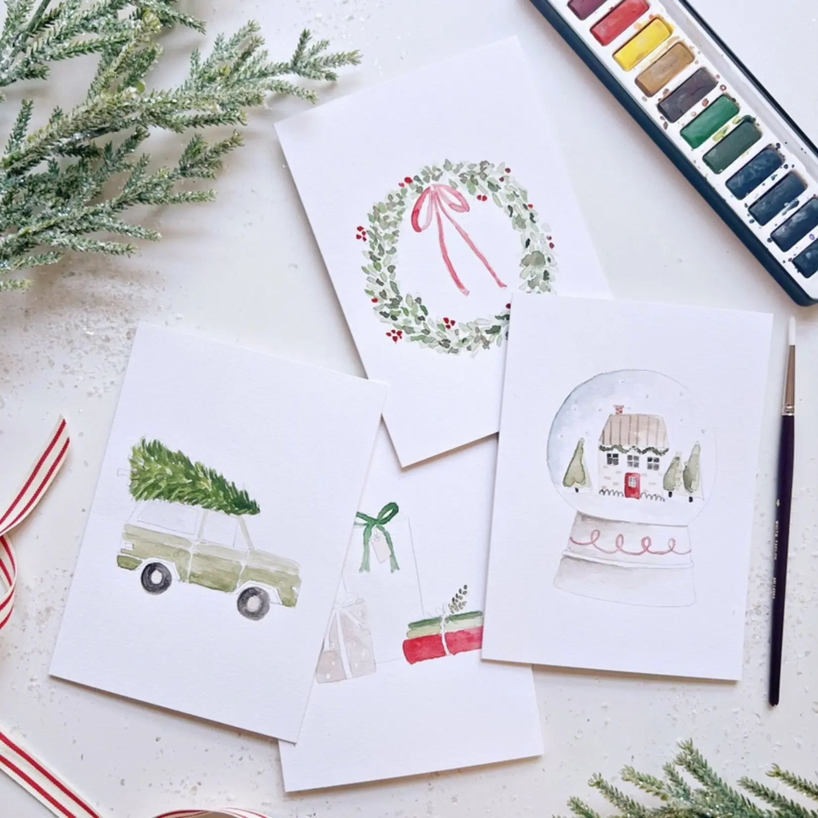 emily lex studio Christmas Cheer Paintable Notecard