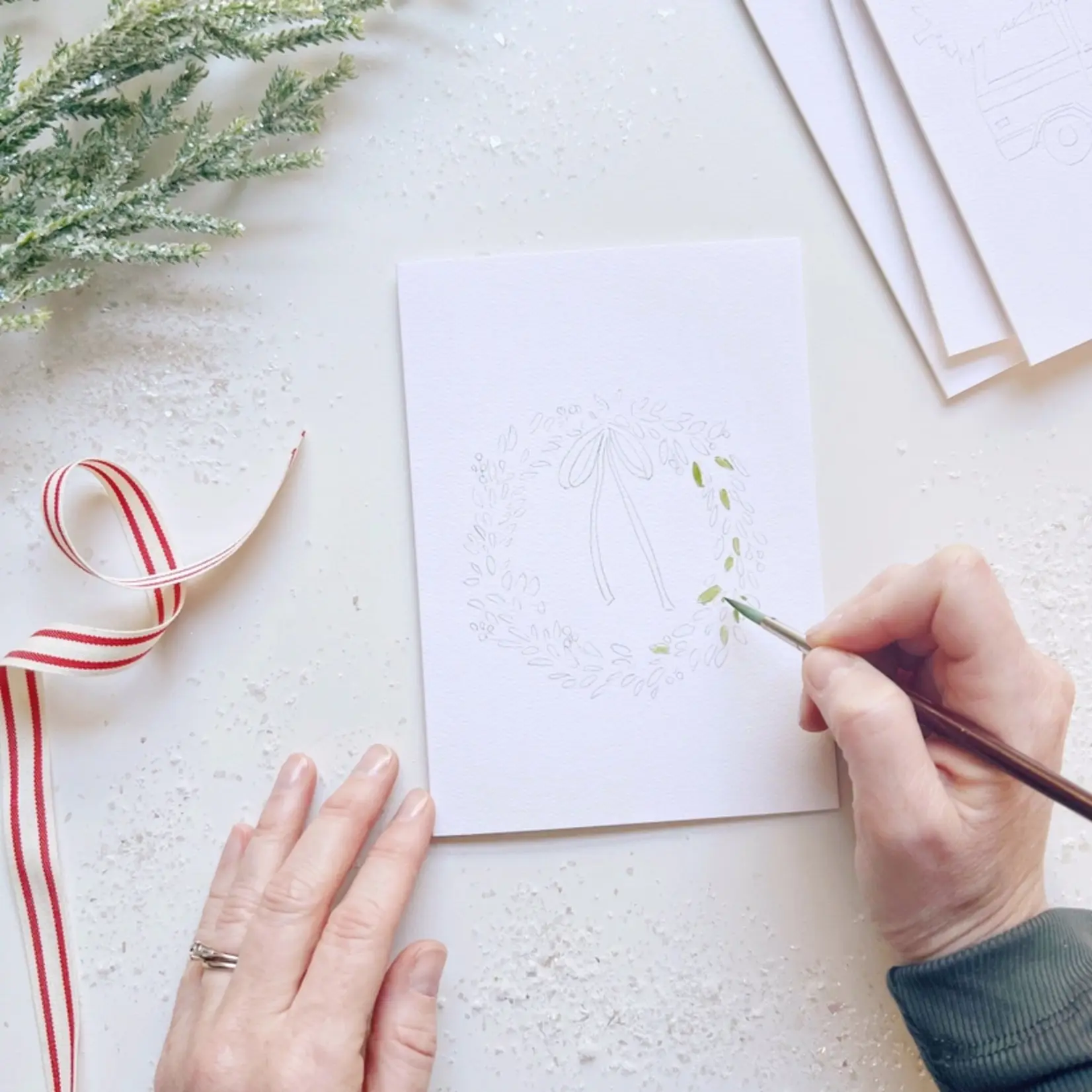 emily lex studio Christmas Cheer Paintable Notecard