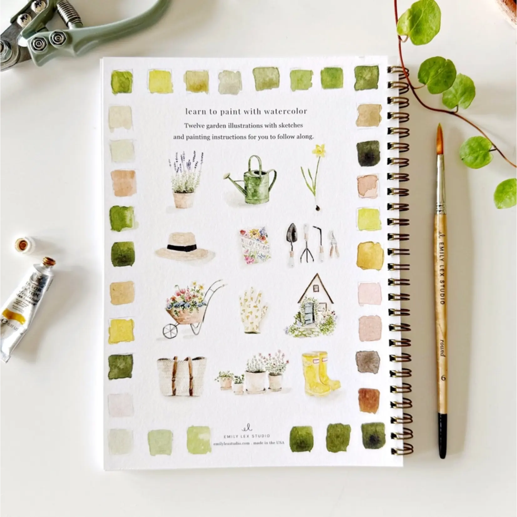 emily lex studio Garden Watercolor Workbook