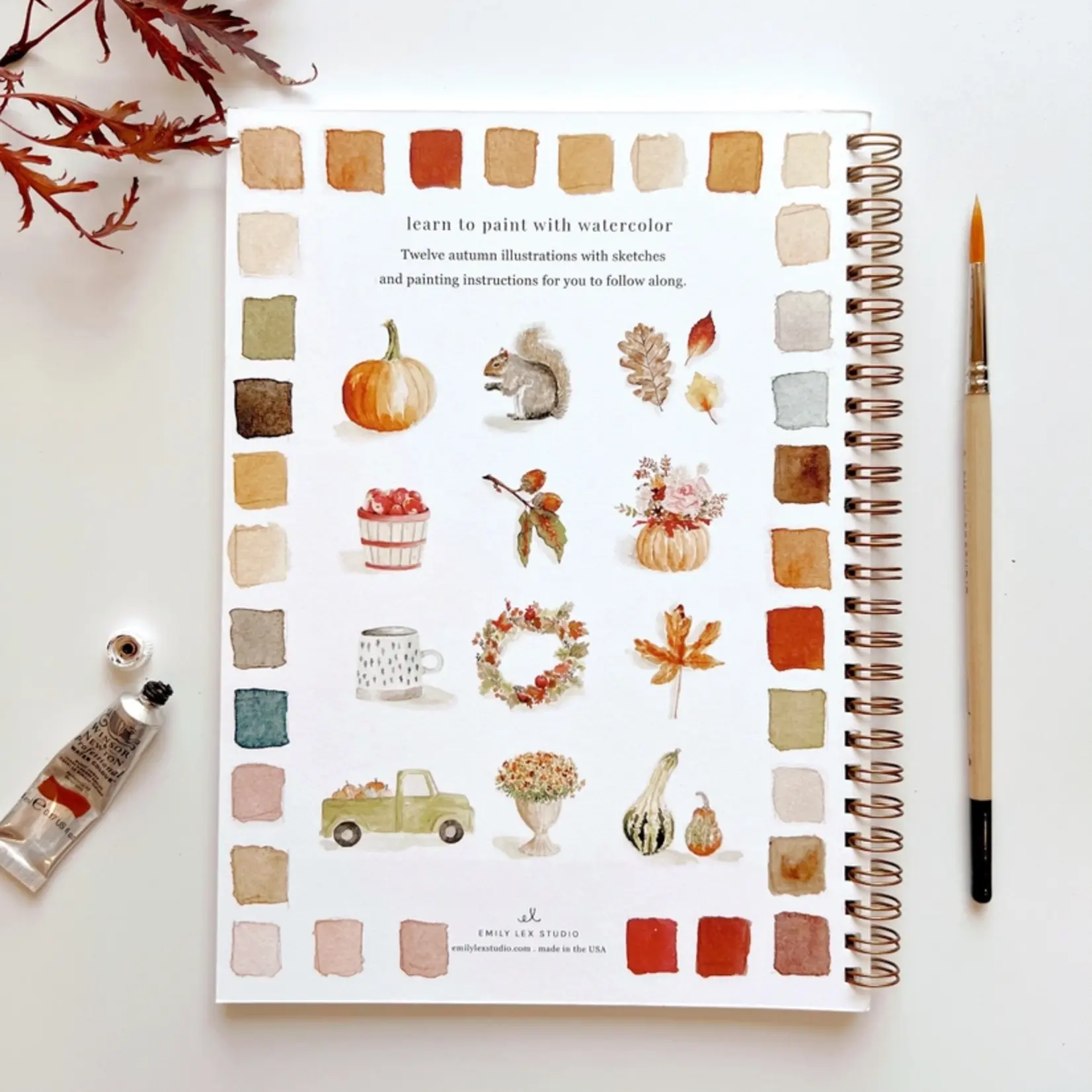 emily lex studio Autumn Watercolor Workbook