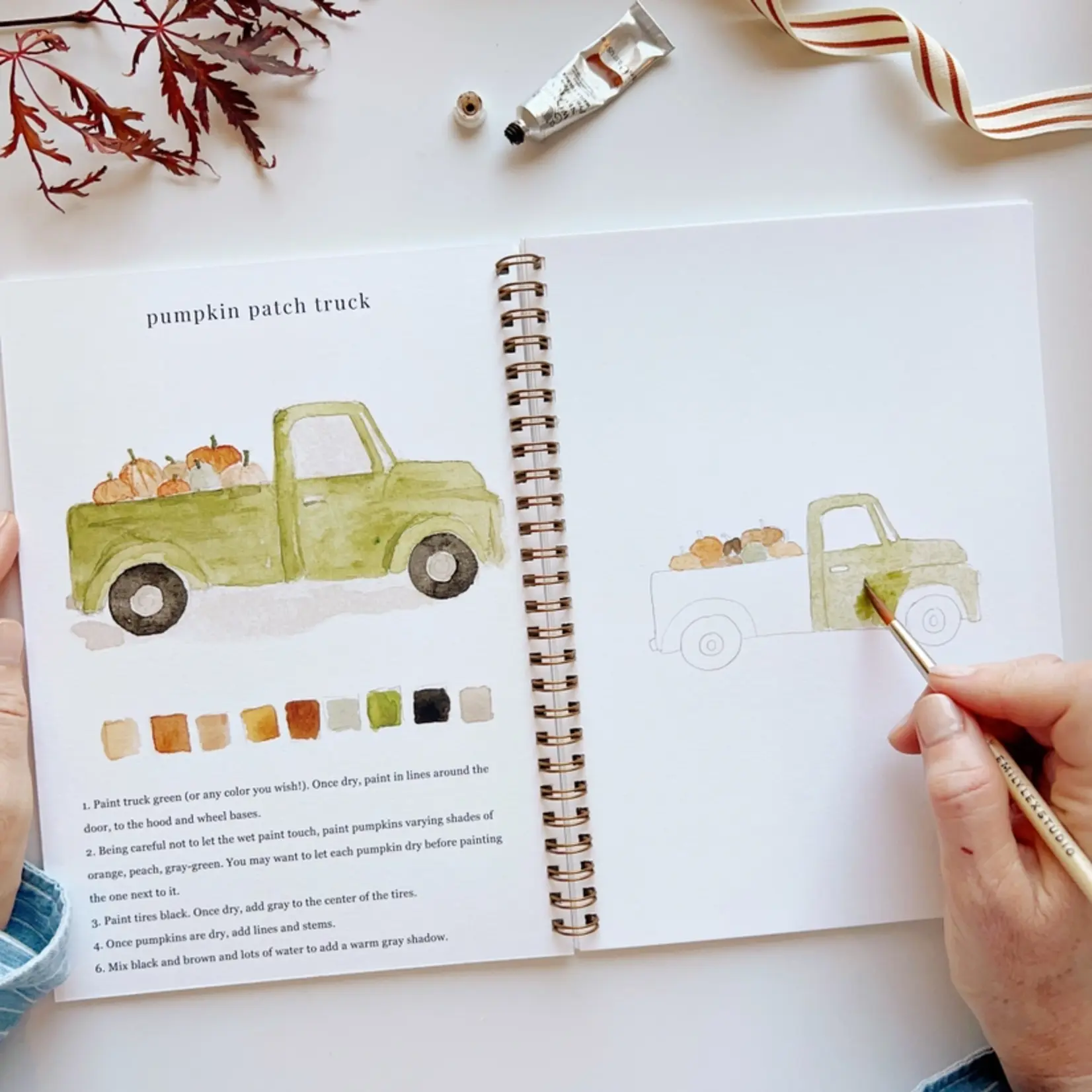 emily lex studio Autumn Watercolor Workbook