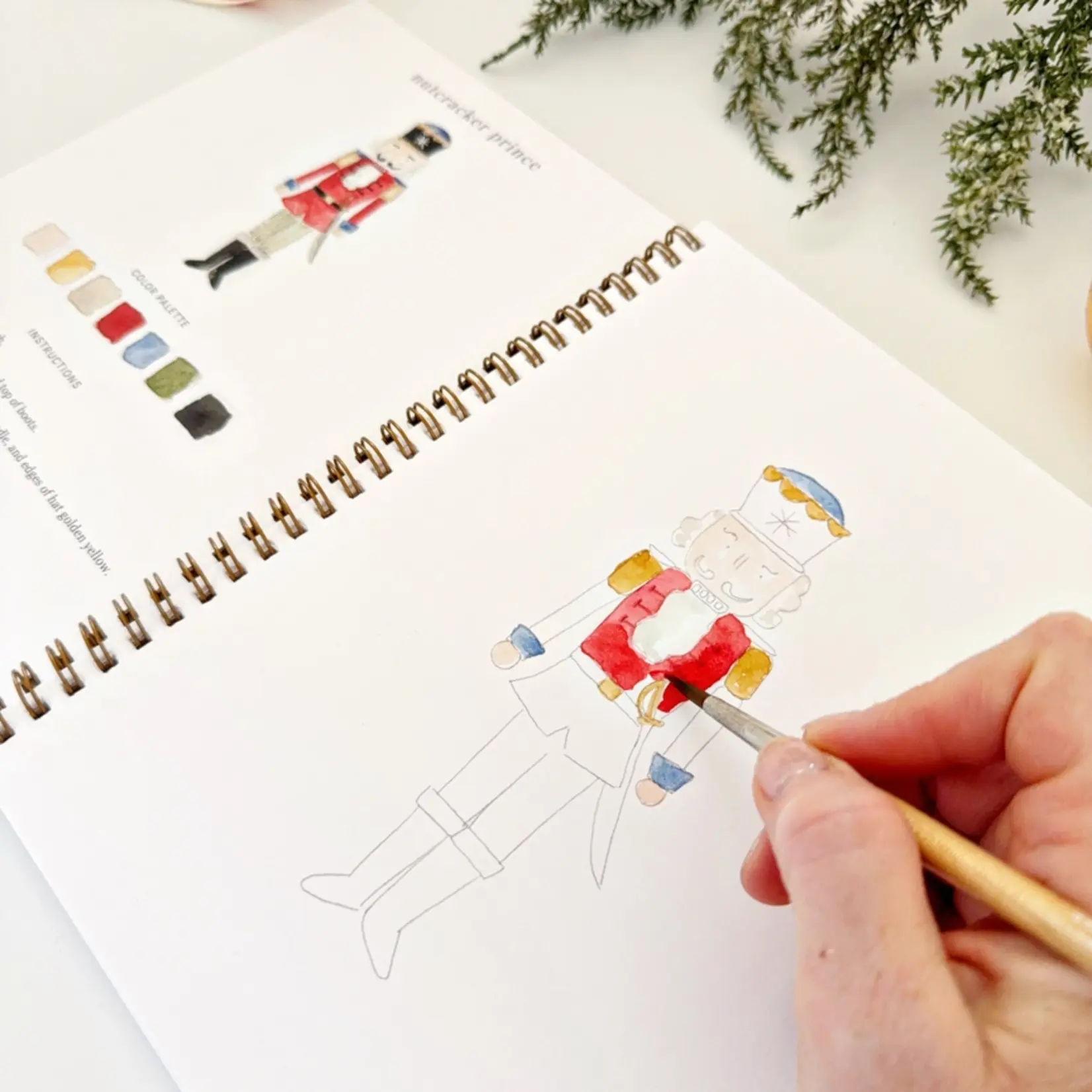 emily lex studio Nutcracker Watercolor Workbook