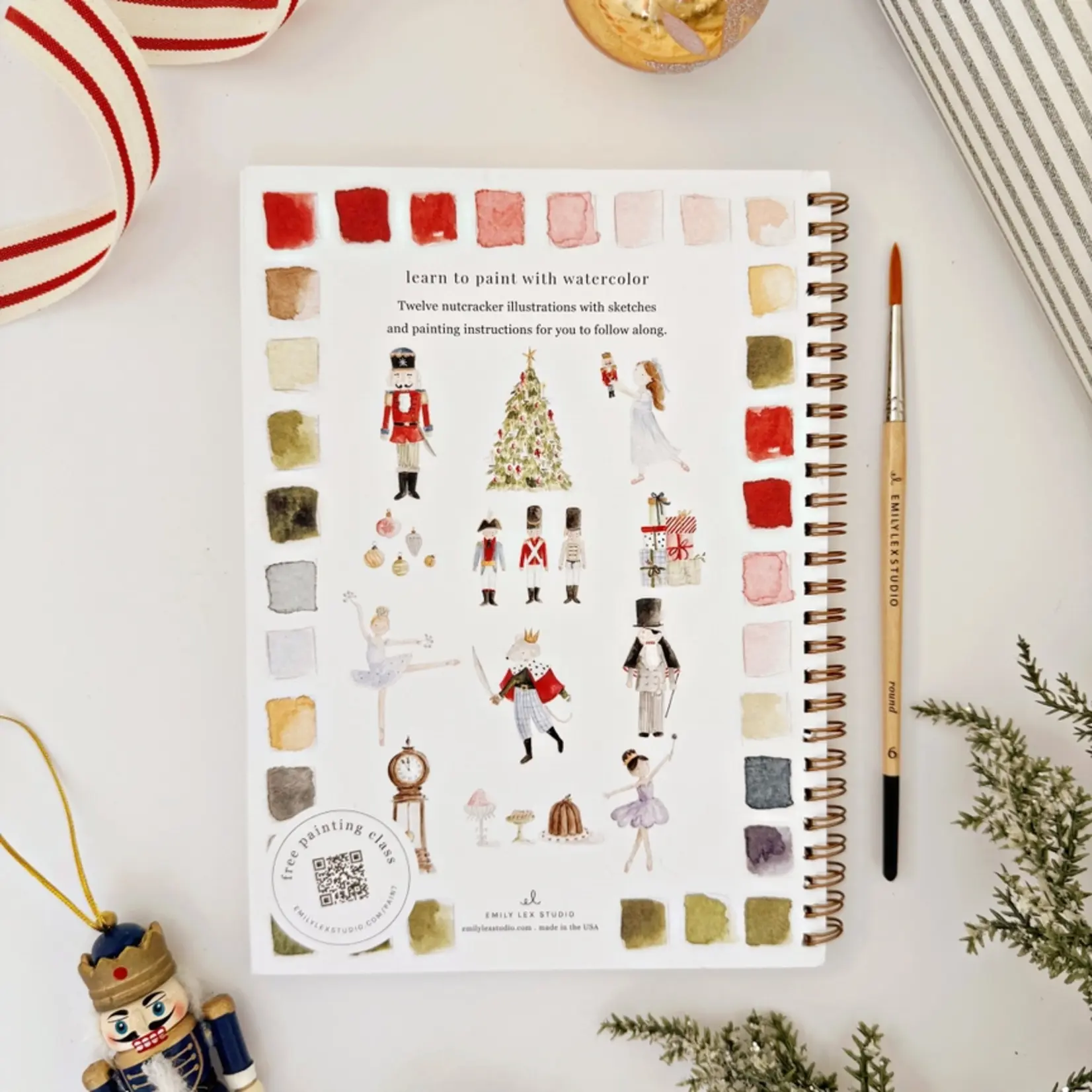 emily lex studio Nutcracker Watercolor Workbook