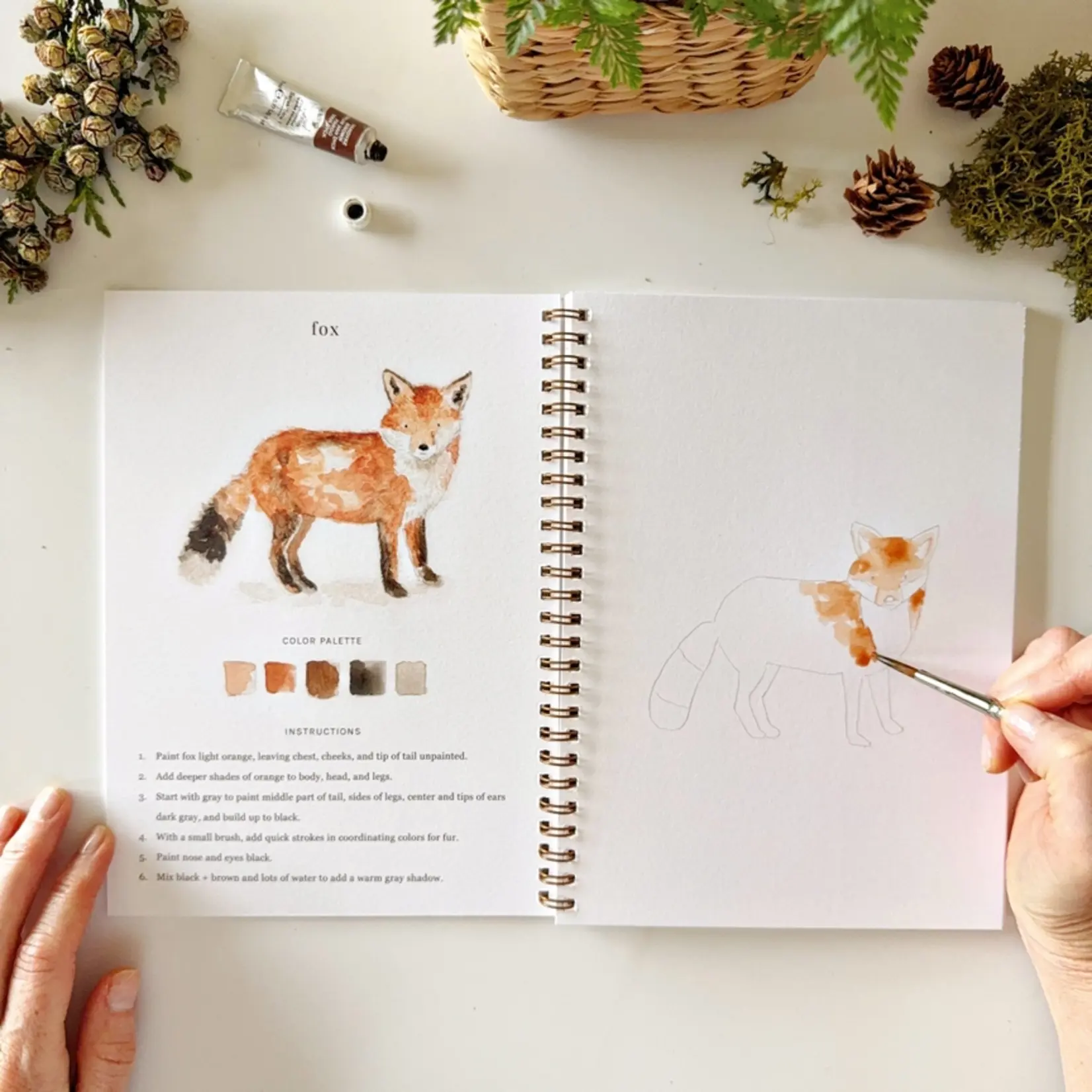 emily lex studio Woodland Watercolor Workbook