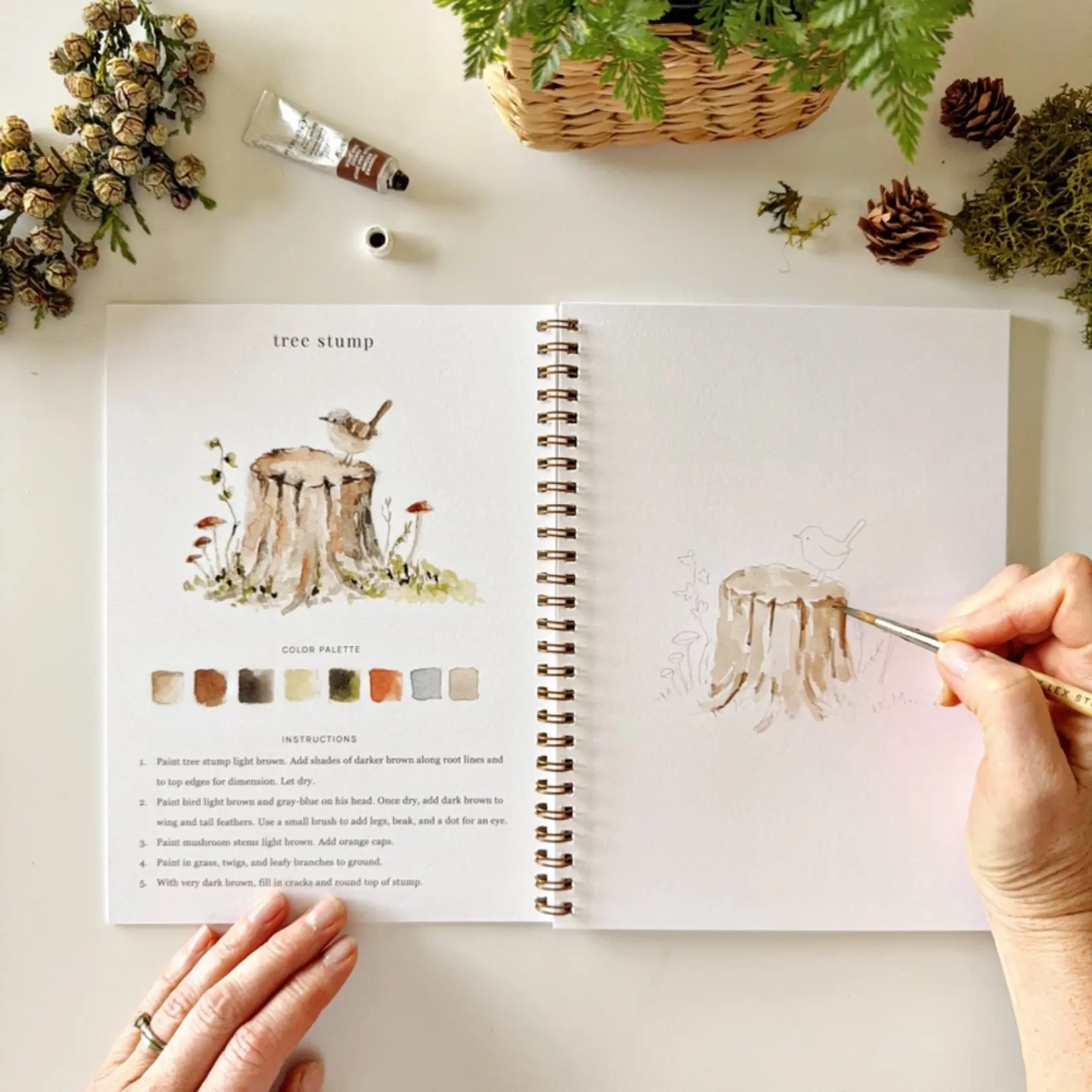 emily lex studio Woodland Watercolor Workbook