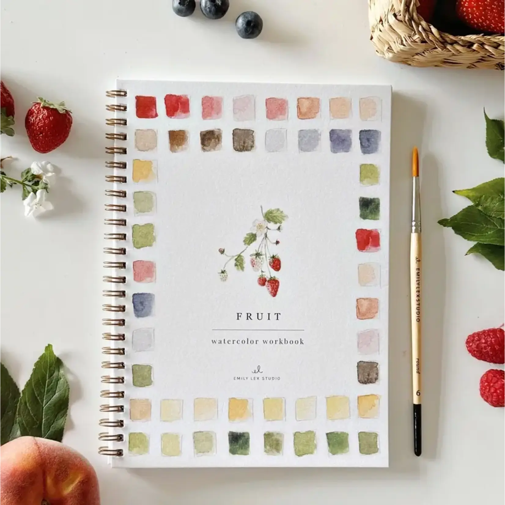 emily lex studio Fruit Watercolor Workbook