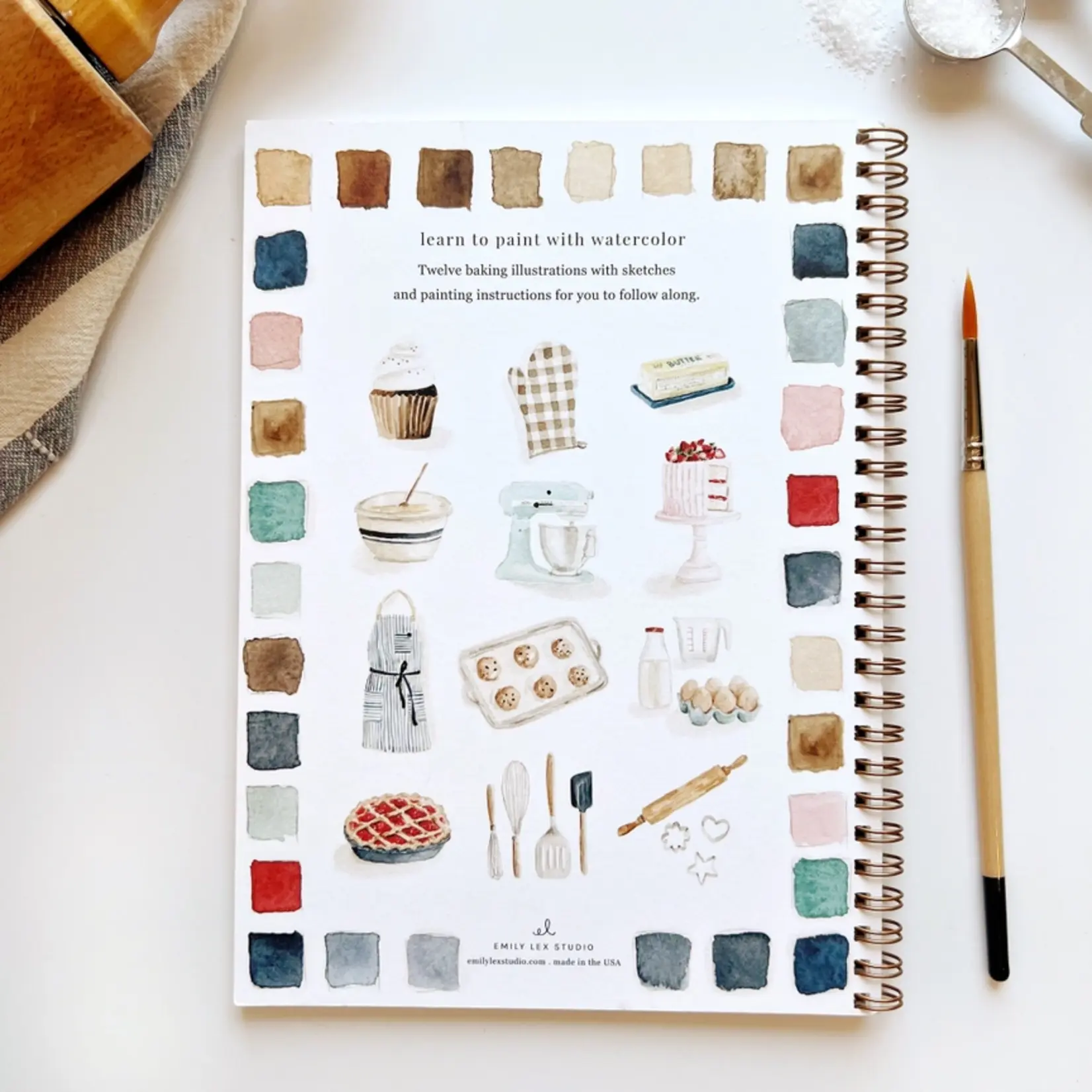 emily lex studio Baking Watercolor Workbook