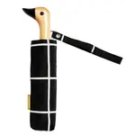 Stylish Black Grid - Compact Duck Umbrella